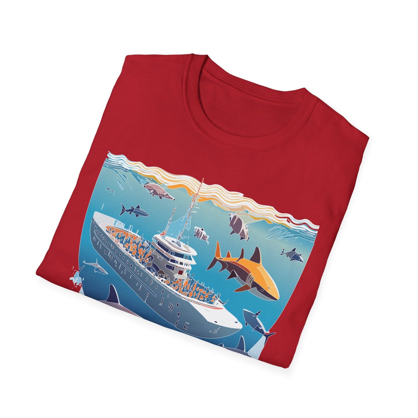Ocean Graphic Unisex Softstyle Cotton Tee 7