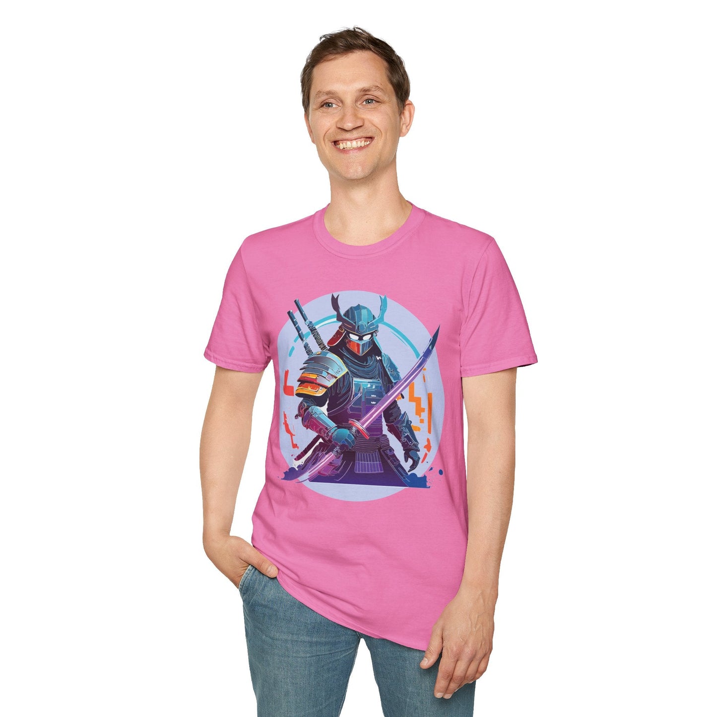 Samurai Shirt Unisex Softstyle Tee 100 Percent Ring Spun Cotton Light 4.5 Oz Graphic Gildan 64000
