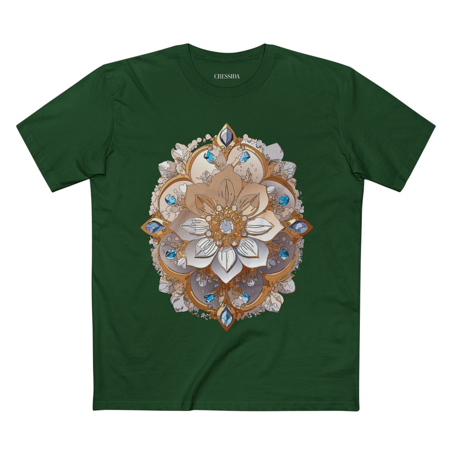 Floral Graphic T-Shirt Unisex 100 Cotton Art Design with Antique Flowers Tee 20