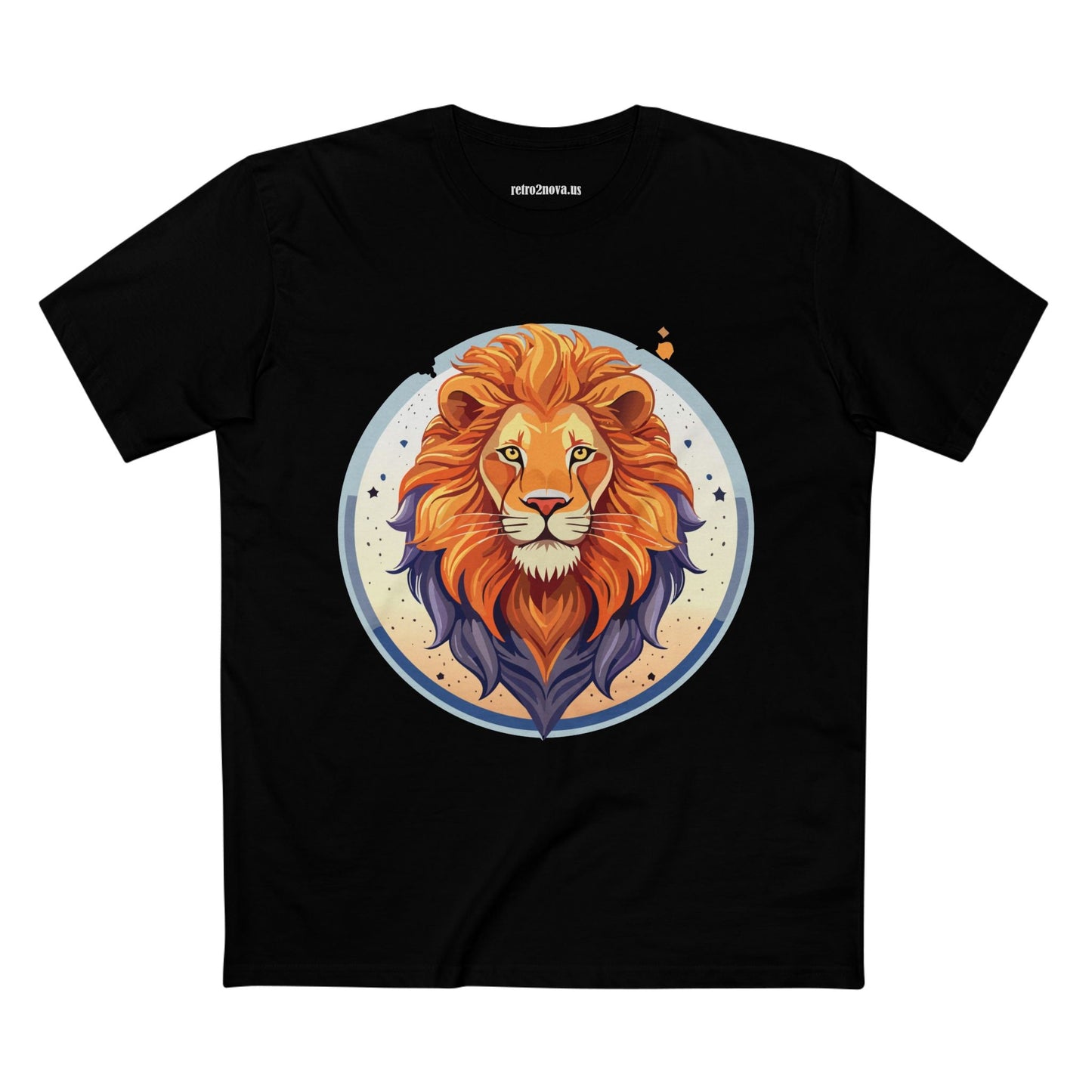 Unisex Premium Cotton Lion Art Tee Shirt By Retro2Nova Original Artwork Collection For Everyday Comfort