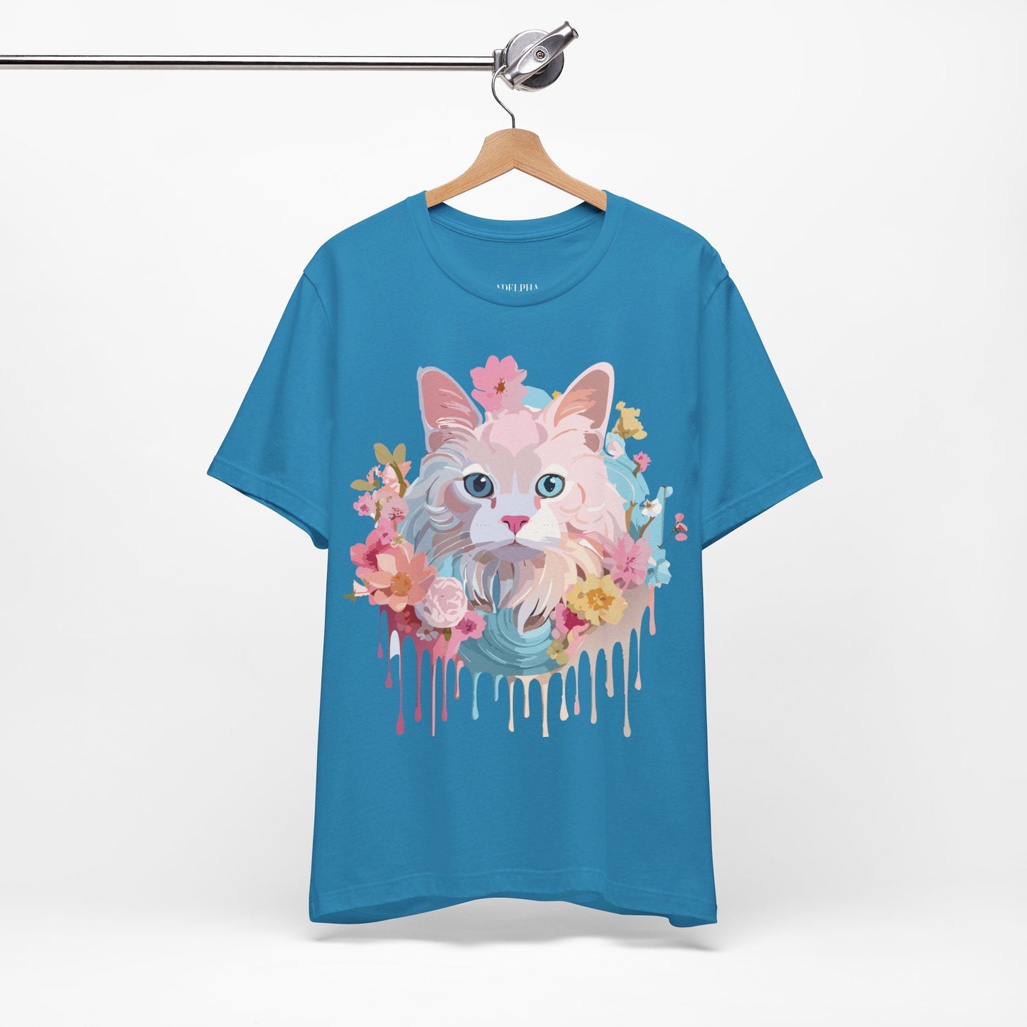 Cat Graphic Tee Unisex Shirt With Cat Art By Adelpha Vintage Inspired
