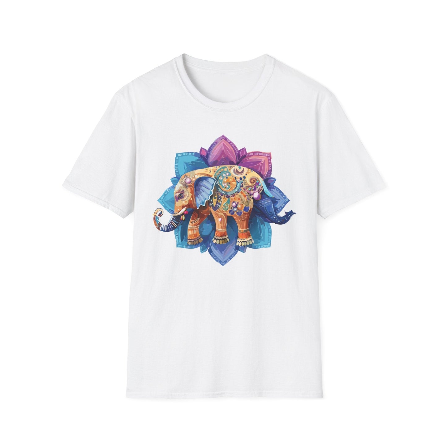 Unisex Elephant T Shirt Softstyle Gildan 64000 Cotton Tee For Animal Lovers And Collectors