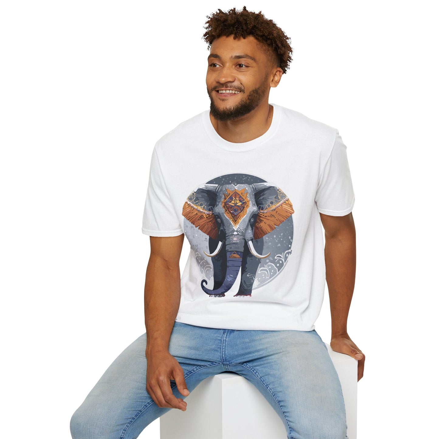 Elephant T Shirt Unisex Short Sleeve Tee SoftStyle Gildan 64000 One Hundred Percent Cotton