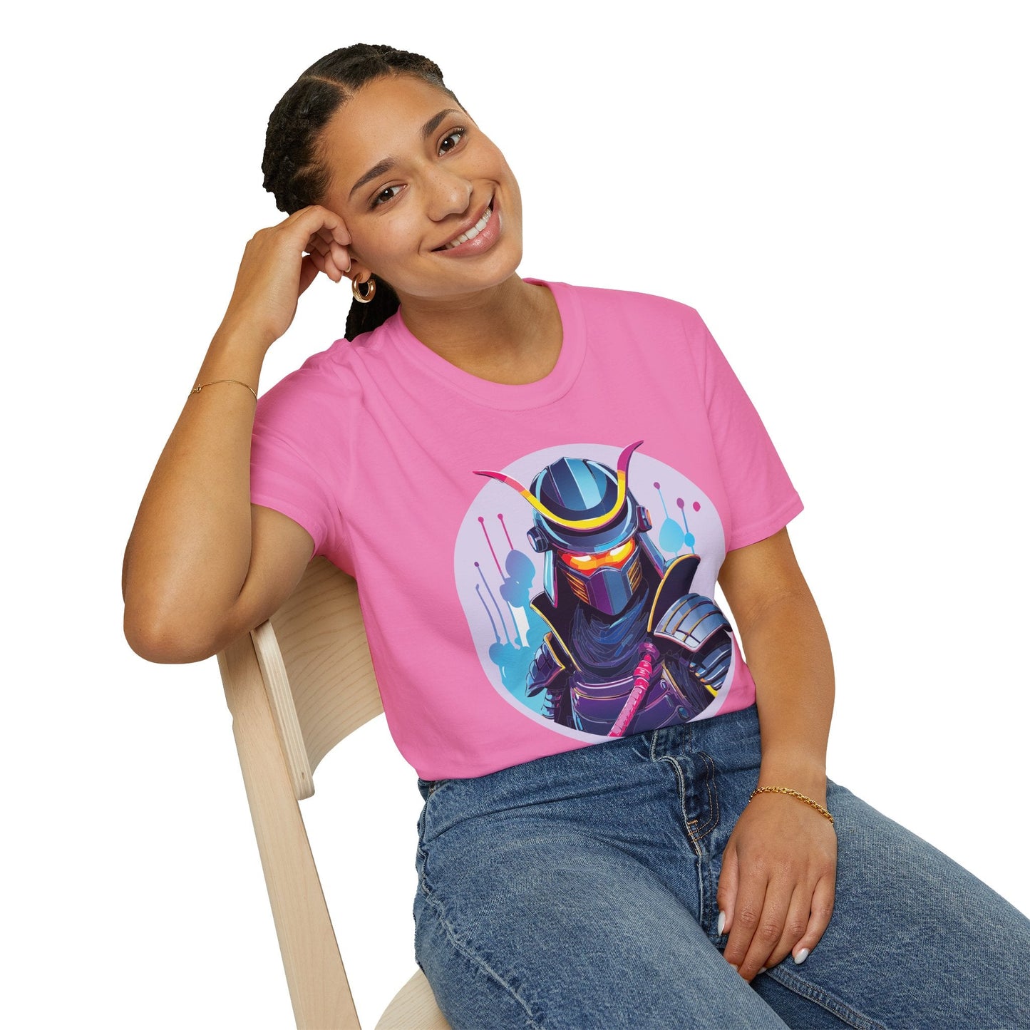 Unisex Samurai Shirt Gildan Softstyle Tee Hundred Percent Ring Spun Cotton Comfort