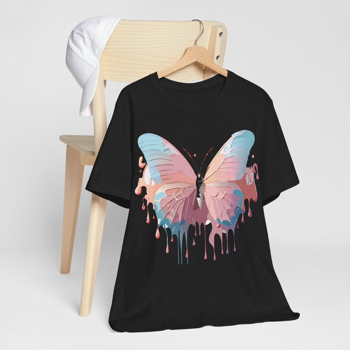 Butterfly Graphic Unisex Cotton Bella+Canvas Tee with Art Design n92