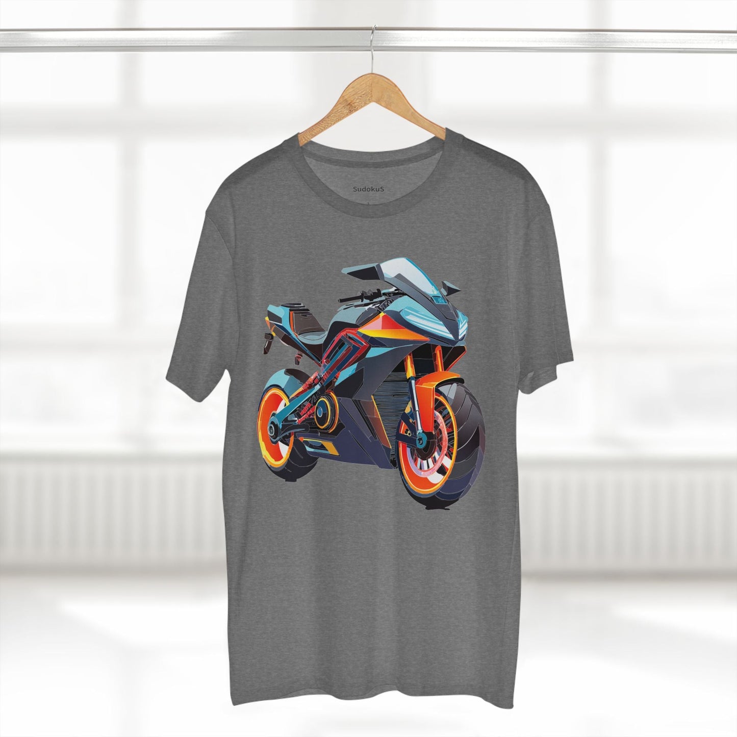 Moto Bike Graphic Unisex 100 Cotton Staple Tee 28