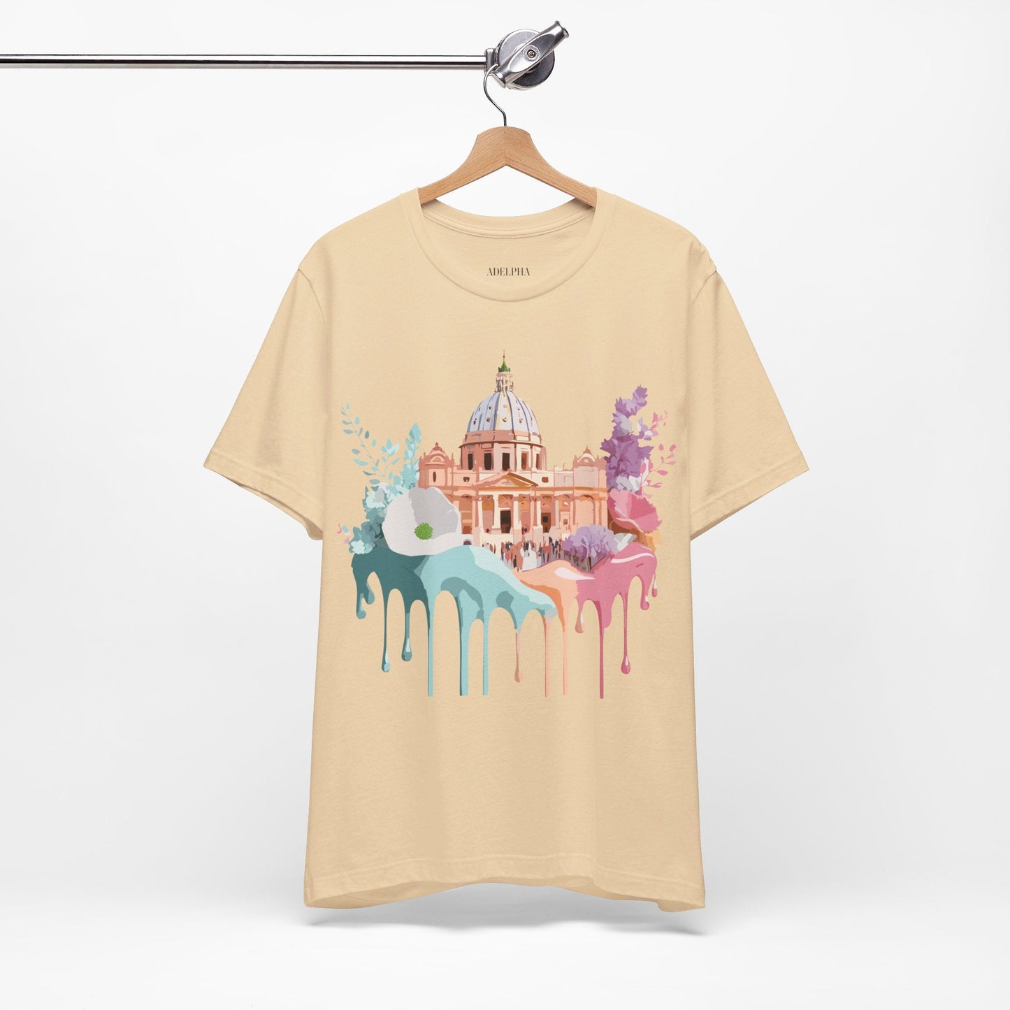 Adelpha Vintage Rome Tourist Shirt Graphic Tee Unisex Short Sleeve Art Design Artwork