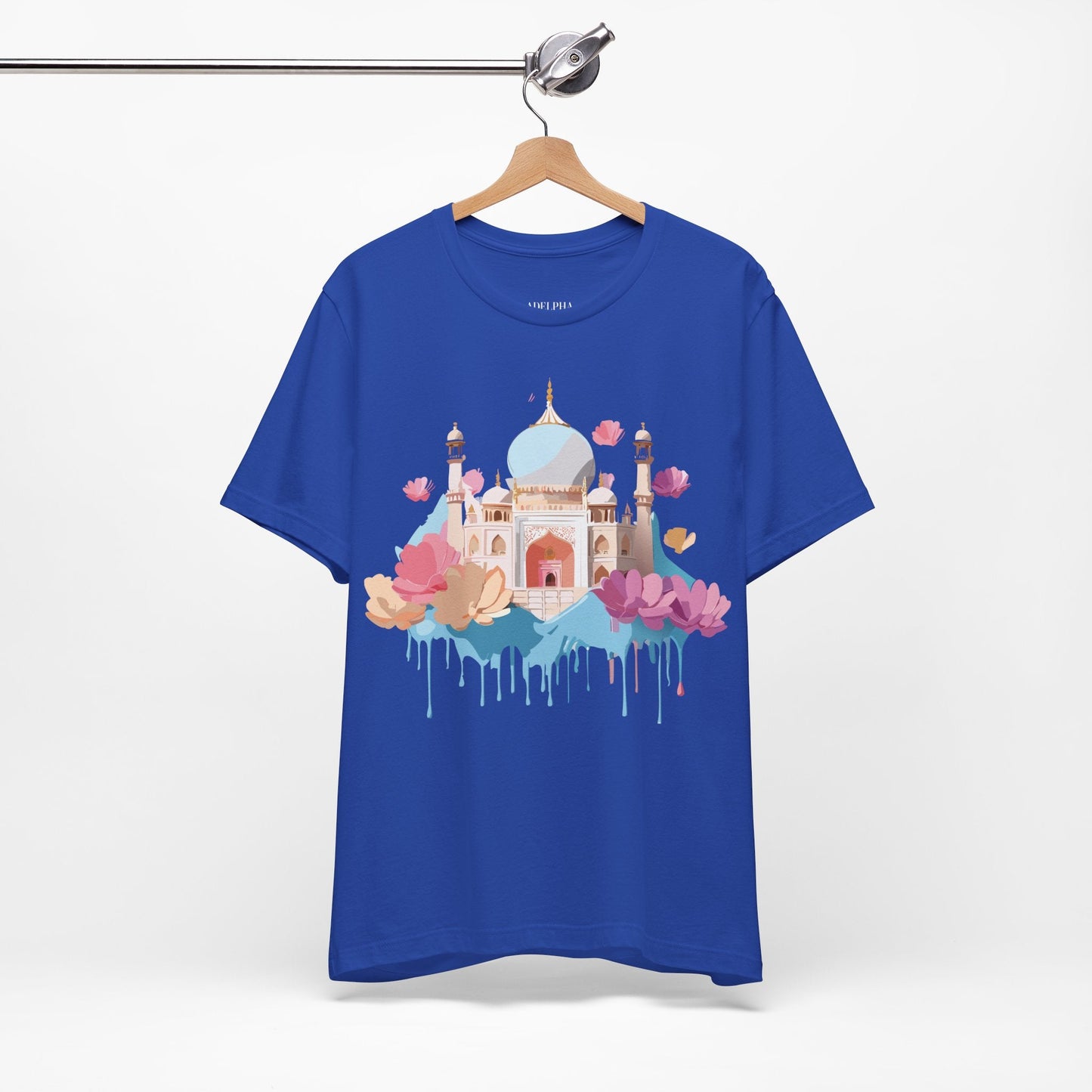 Unisex Taj Mahal Graphic Tee Tourist Shirt With Vintage Adelpha Artwork For Travel Lovers