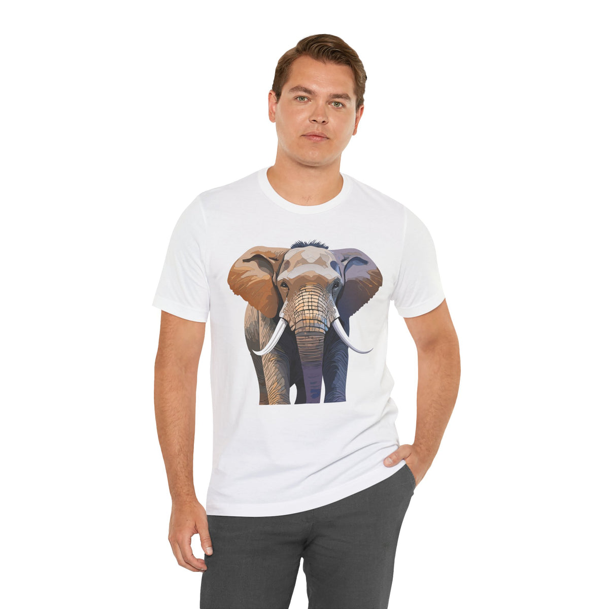 Wild Animals  Graphic Unisex Cotton Bella+Canvas Tee with Art Animal Design ab39