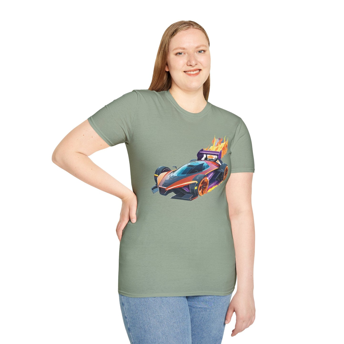 Unisex Car T Shirt Hot Wheels Graphic Tee Car Shirt Gildan Softstyle 64000 Cotton Tee