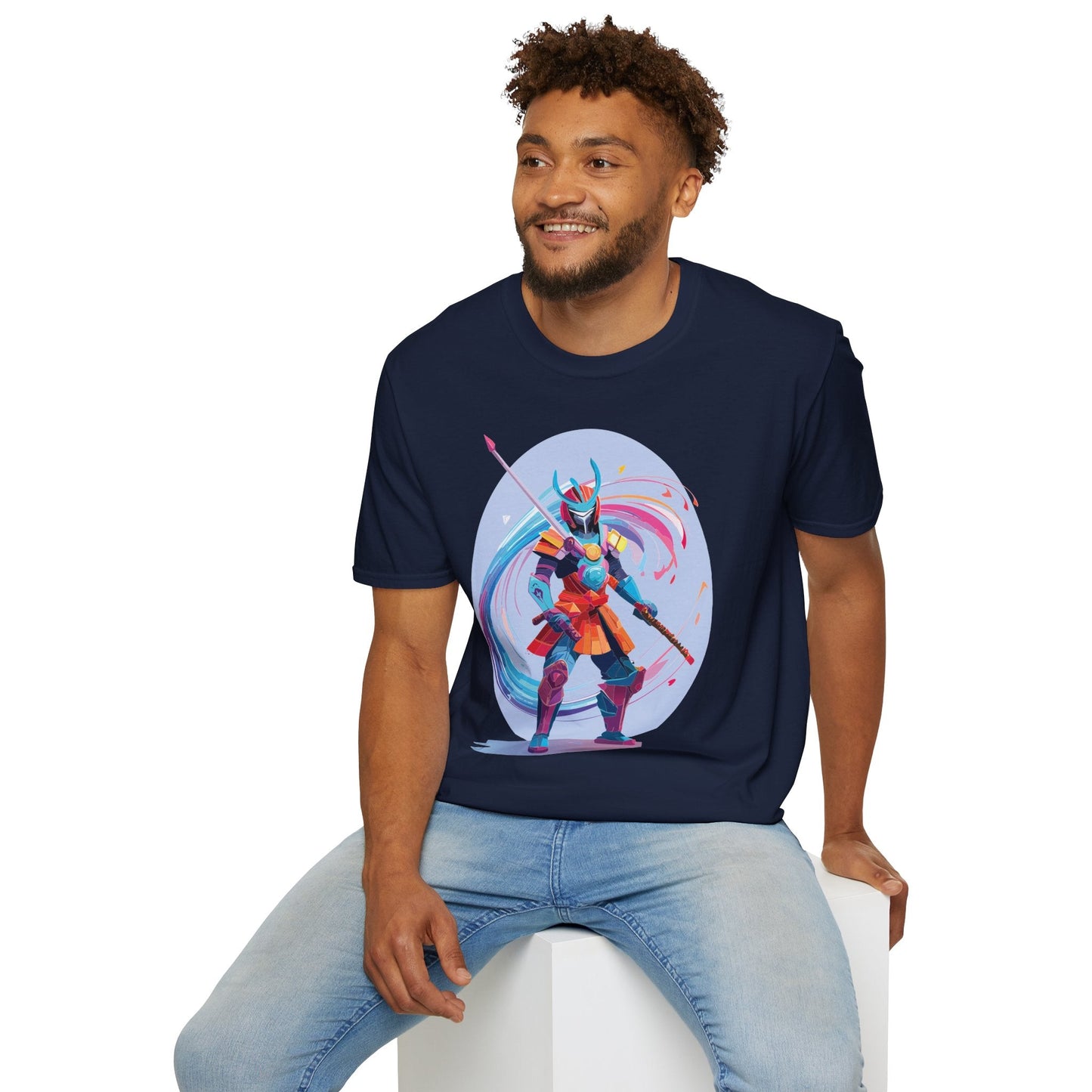 Samurai Shirt Unisex Gildan Softstyle Tee 100 Percent Ring Spun Cotton Samurai Design