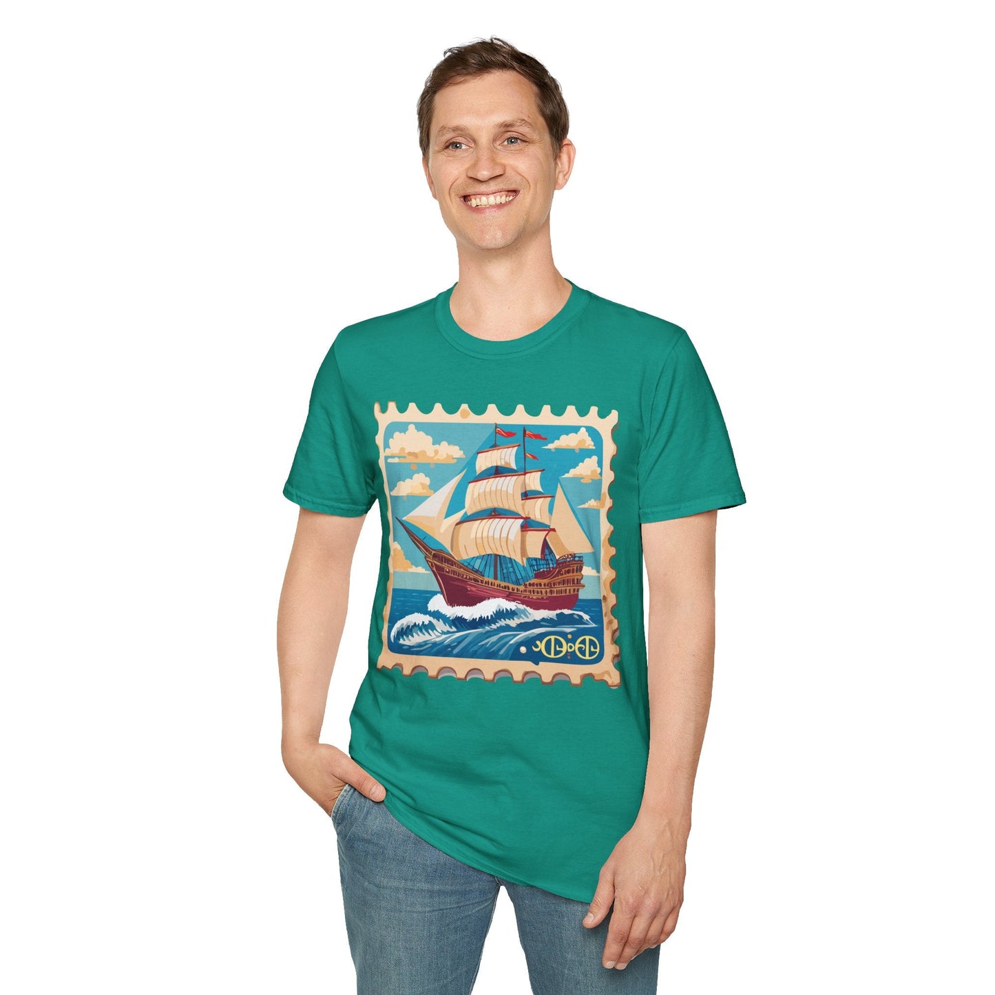 Ship T Shirts Frigate Vessel Tee Unisex Softstyle Gildan 64000 100 Percent Cotton