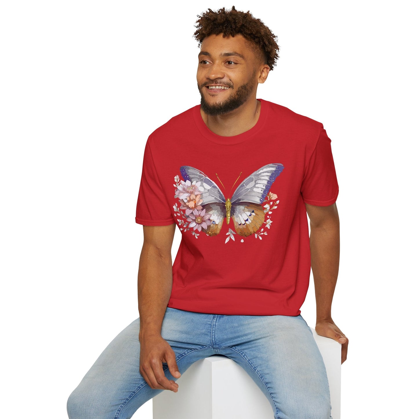Butterfly Shirt Unisex T Shirt 100 Percent Ring Spun Cotton Gildan Softstyle Tee