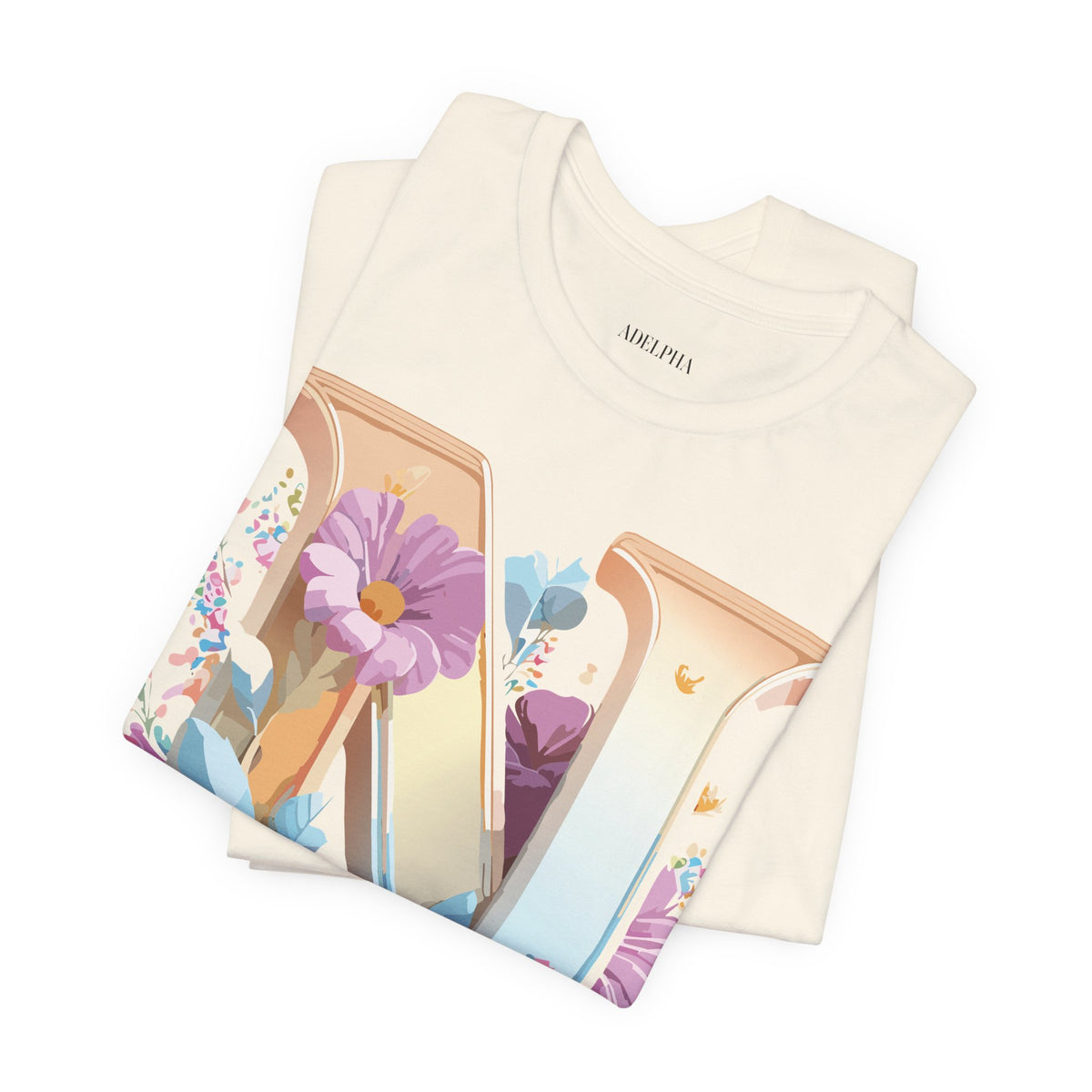 Letter N Graphic Unisex Cotton Bella+Canvas Tee with Art Letter Design