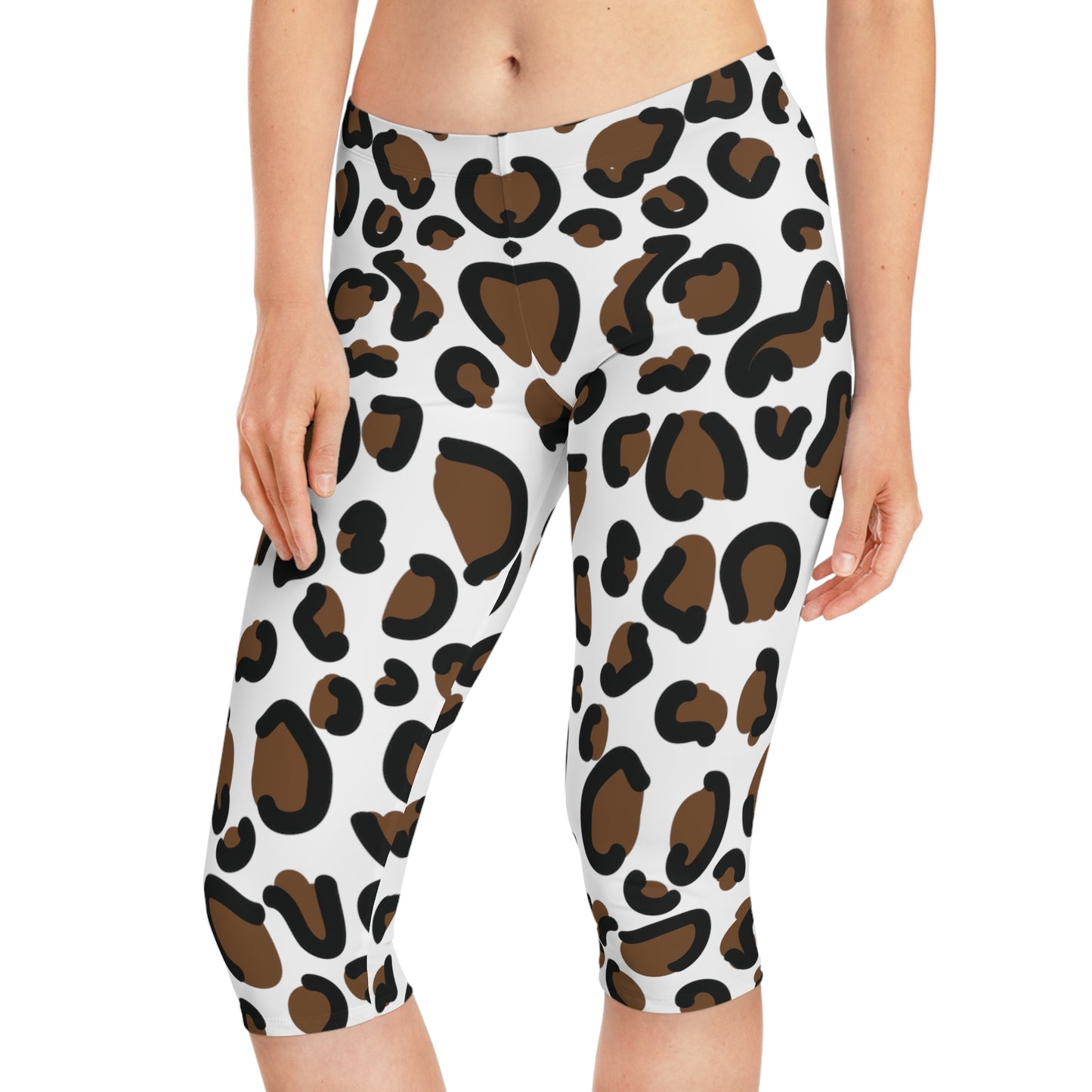 Leggings capri con estampado animal