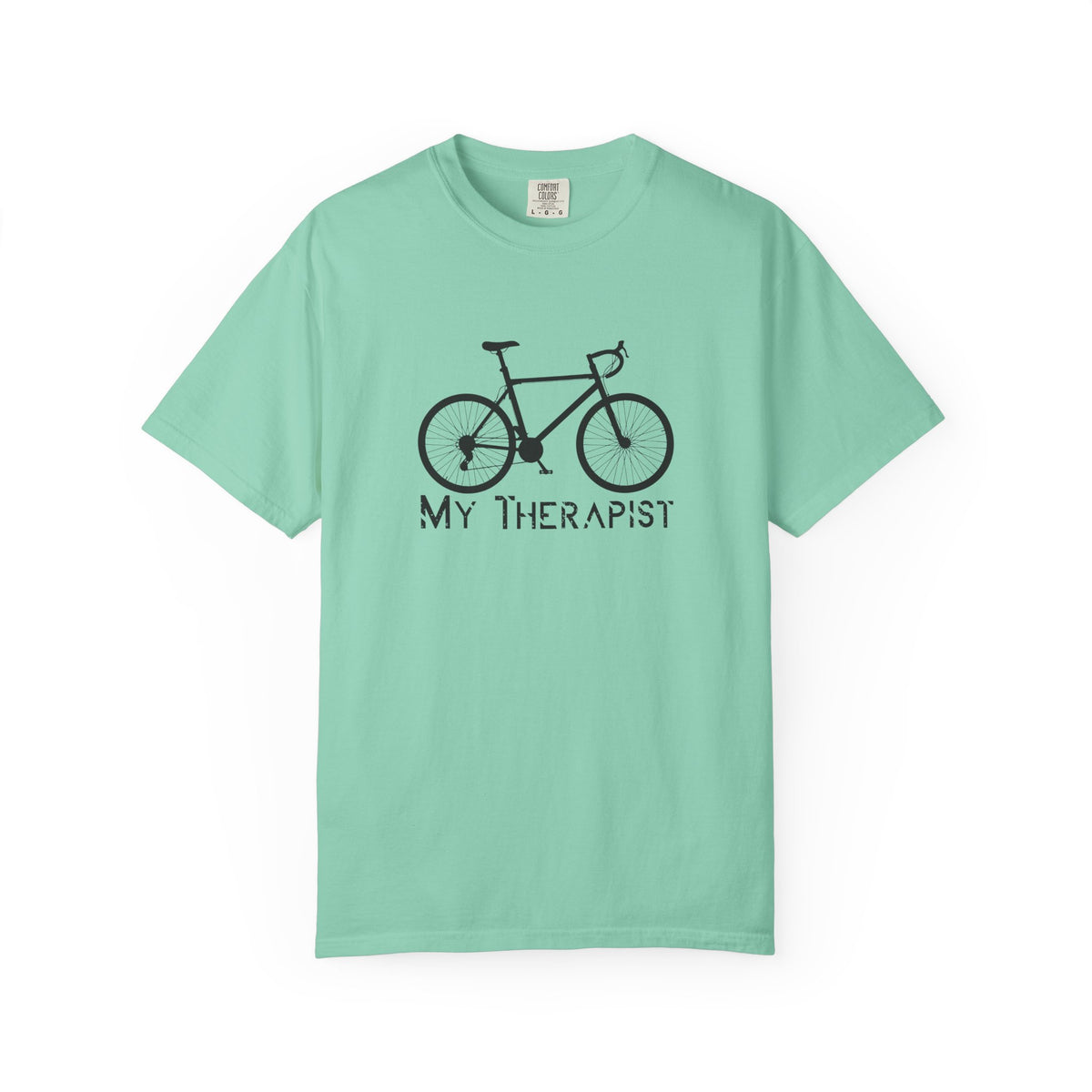 Bicycle My Therapist Bike Cycling Unisex Comfort Colors Garment-Dyed Heavyweight 100 Cotton Art Design T-Shirt w59