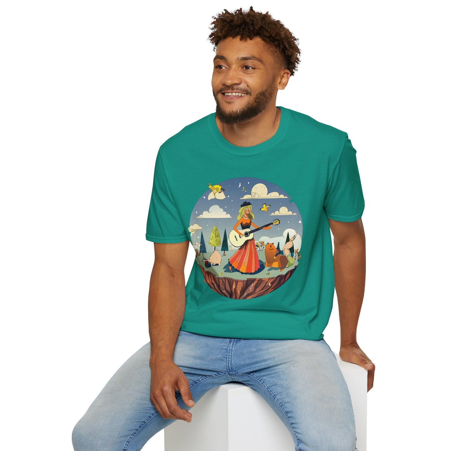 Womens Graphic T Shirt Art Design Tee Unisex SoftStyle Gildan 64000 100 Percent Cotton