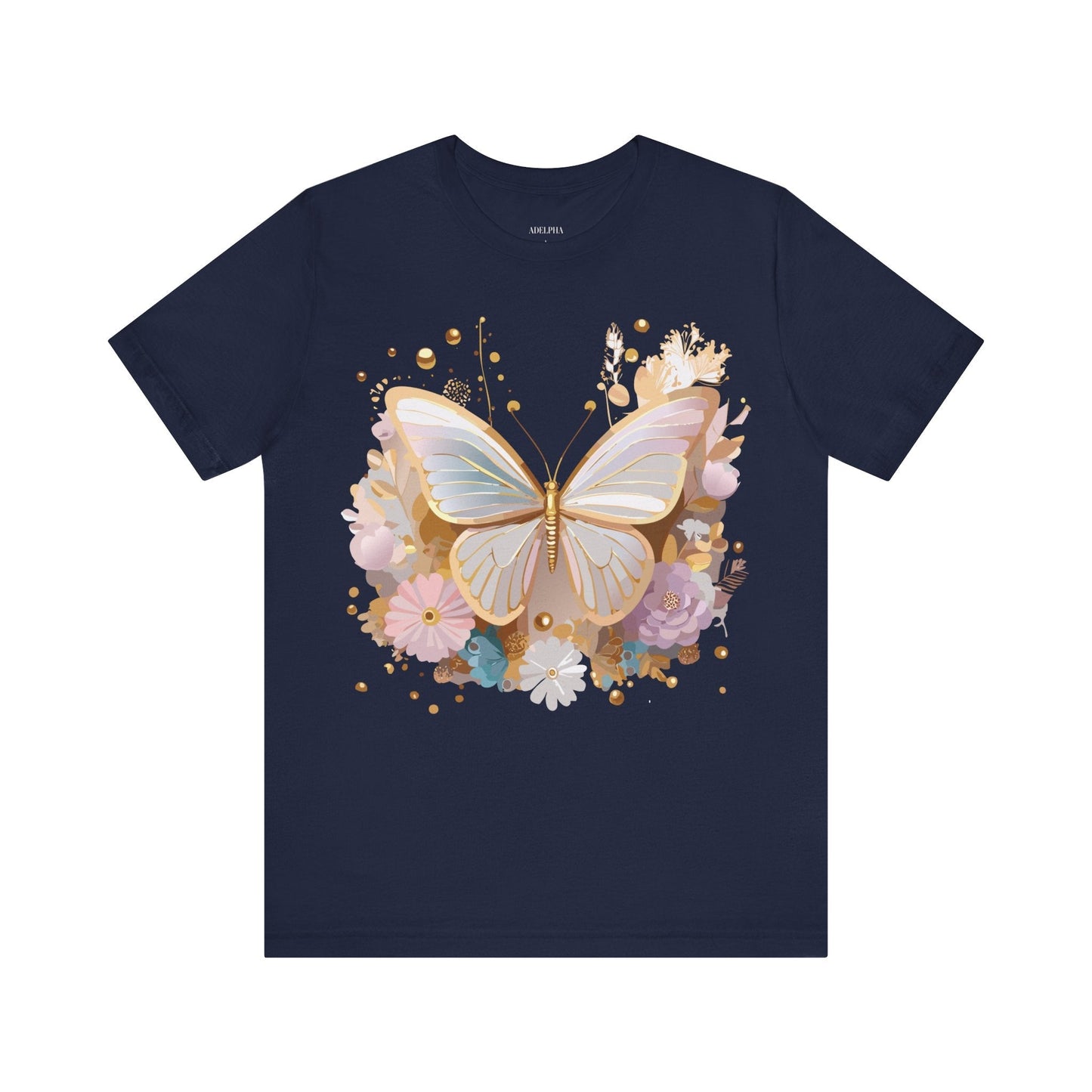Unisex Graphic Tee With Adelpha Artwork Vintage Butterfly Inspired Art Design Tee