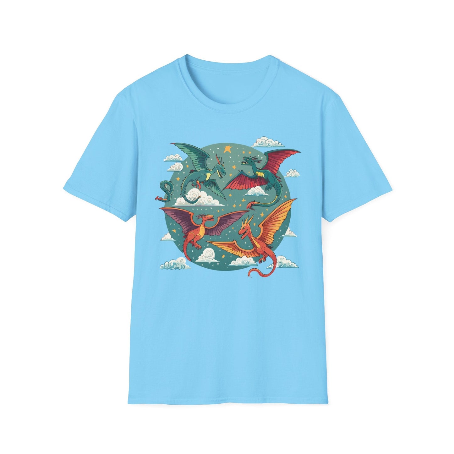Dragon Graphic Unisex 100 Cotton Tee with Animal Artwork Design 15