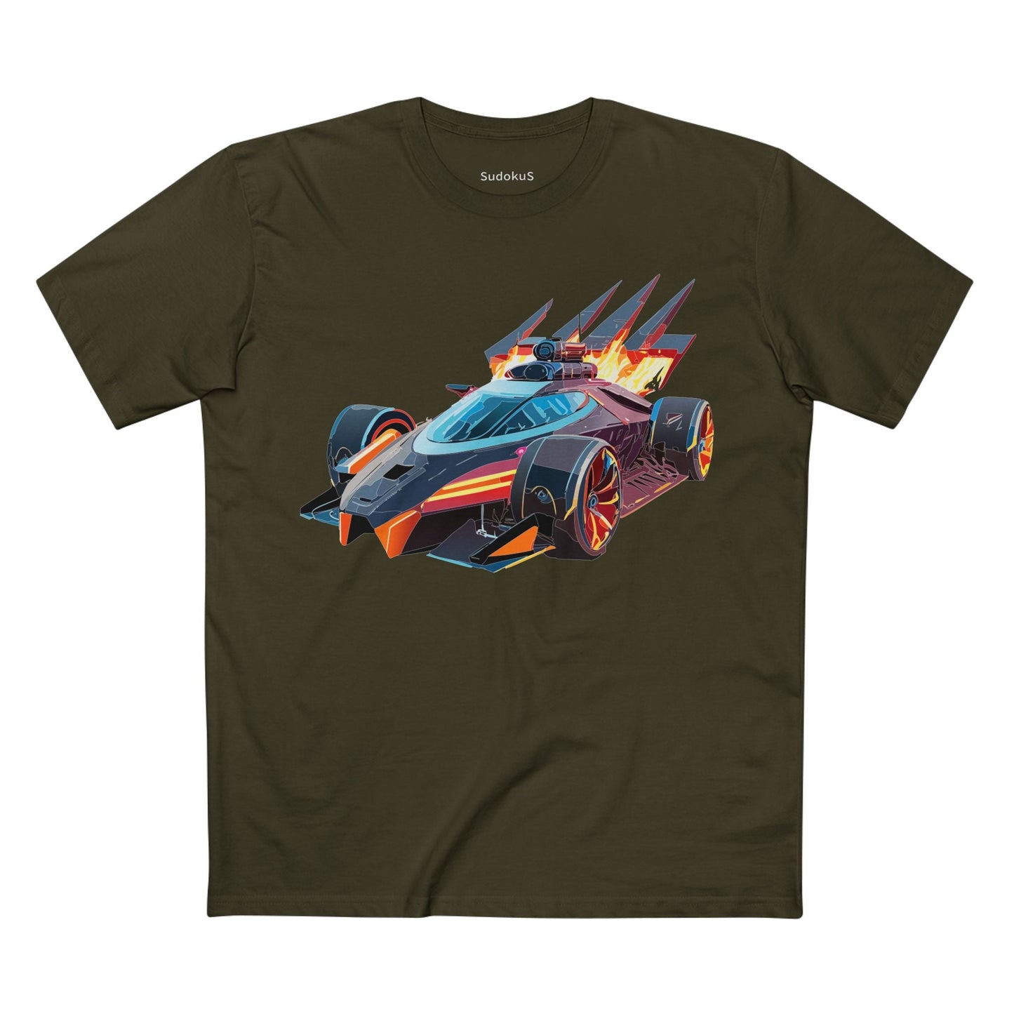 Car Graphic Unisex 100 Cotton Staple Tee 4