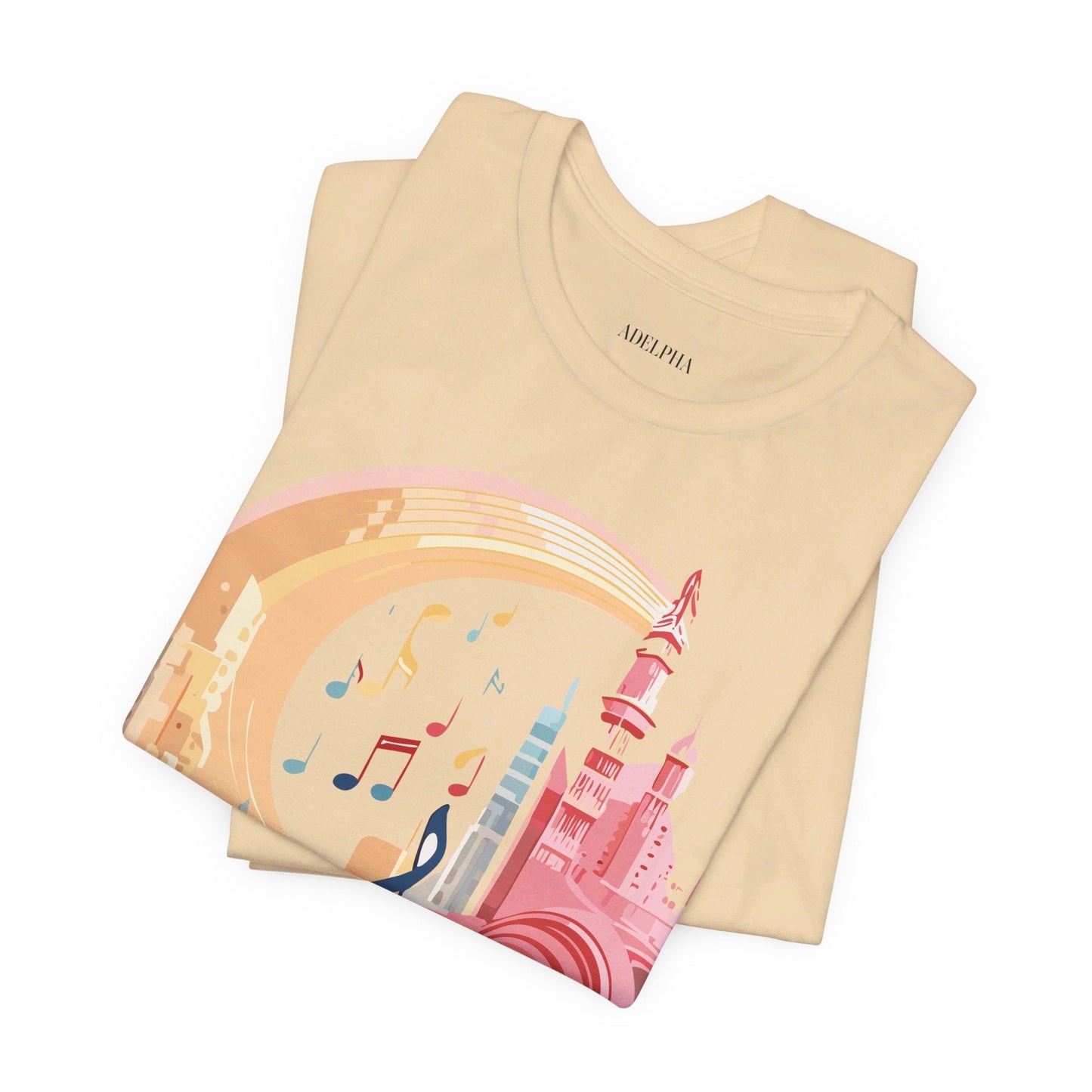 Music Graphic T Shirt Unisex Jersey Short Sleeve Art Design by Adelpha Vintage Inspired Tee