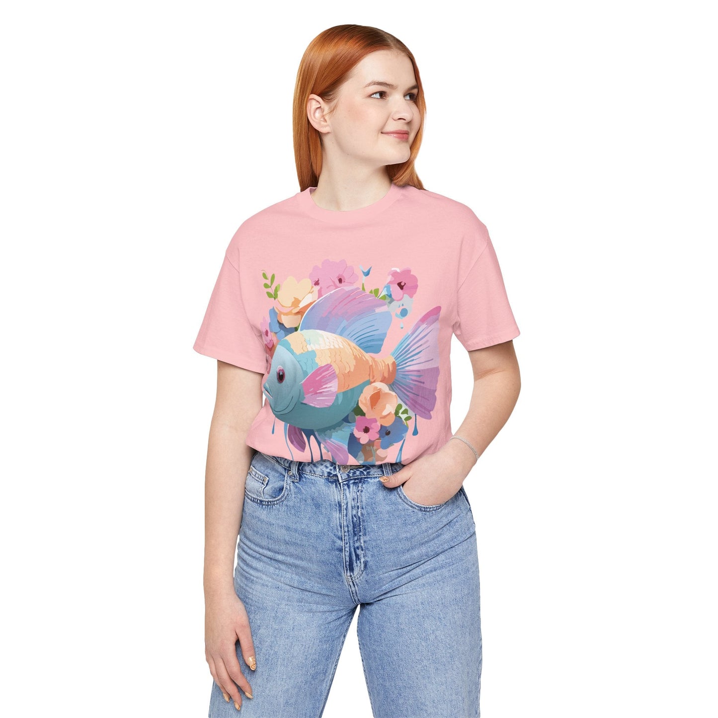 Fish Graphic Unisex 100 Cotton Vintage Artwork Tee 1