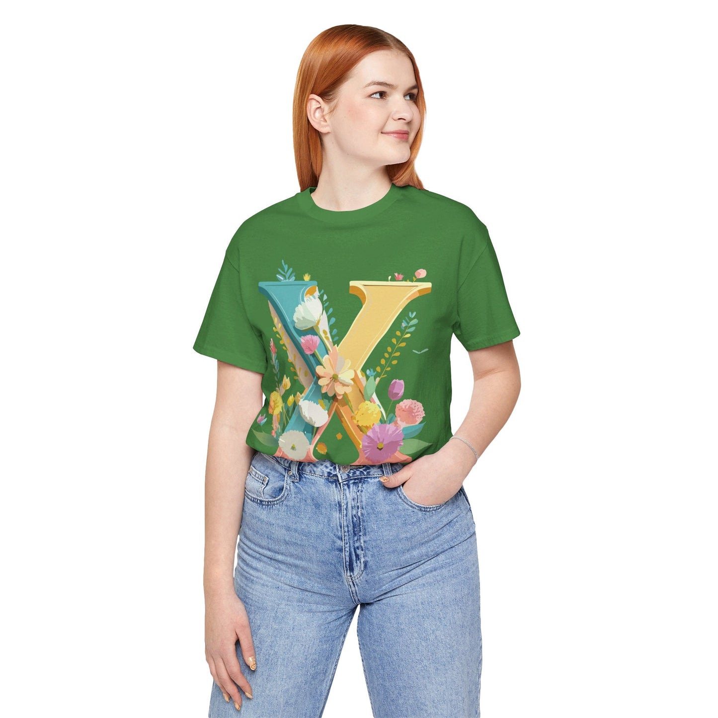 Letter X Shirt Unisex Graphic Tee Adelpha Vintage Inspired Artwork Short Sleeve Edition
