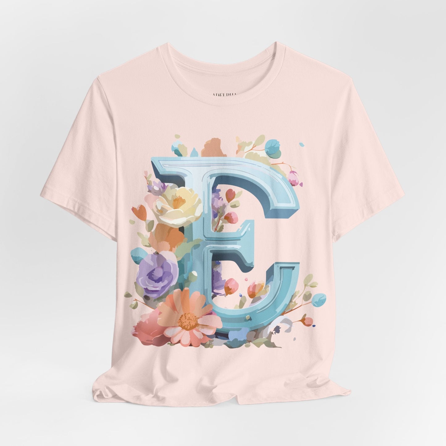 Unisex Letter E  Graphic Tee Featuring Vintage Inspired Artwork Collection