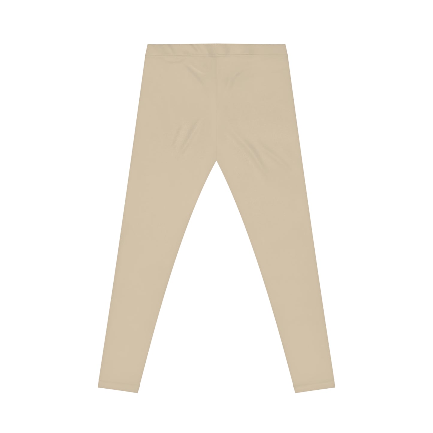 Pale Oak Beige Color Women's Poly-Span Casual Leggings XS-2XL