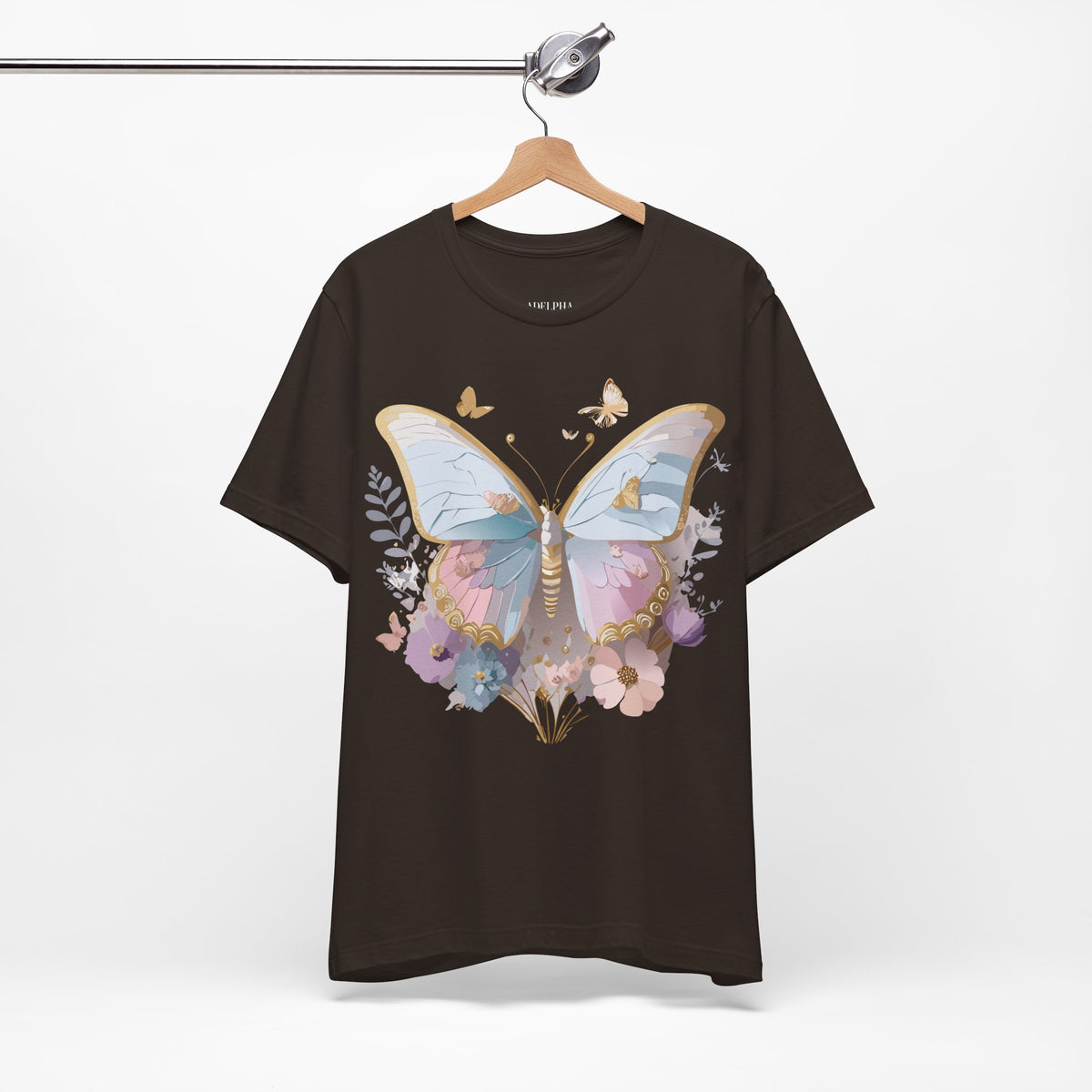 Butterfly Graphic Unisex Cotton Bella+Canvas Tee with Art Design n51