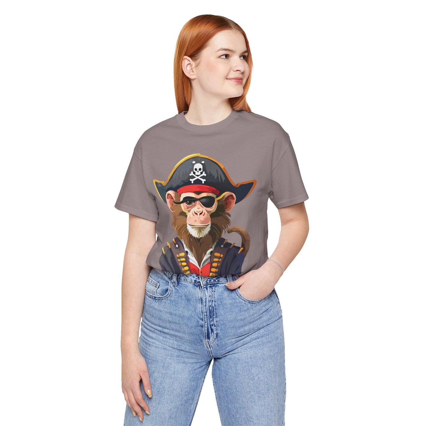 Unisex Animal Design Tee Shirt With Wild Animals Art Print Gildan Softstyle 64000