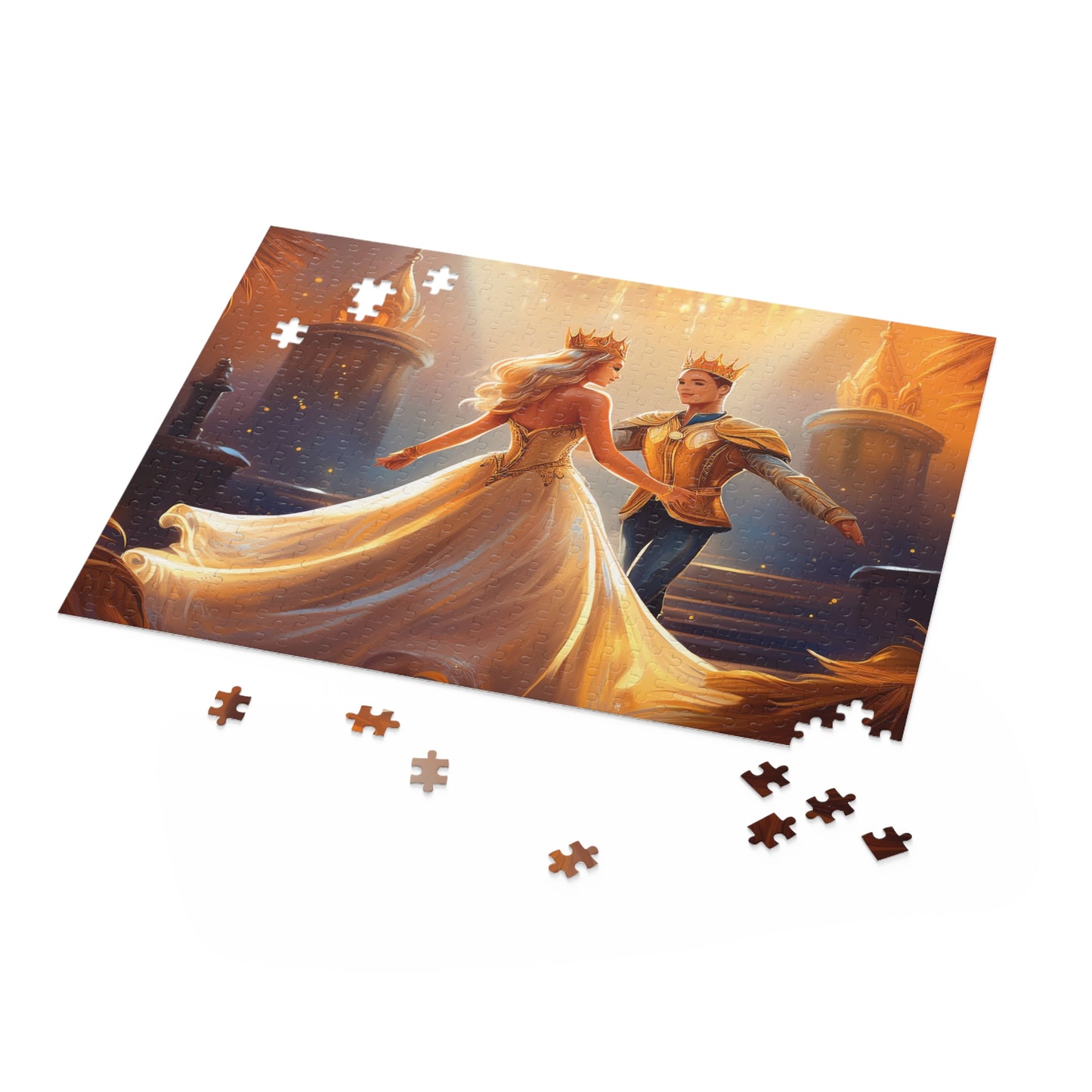 Prince and Princess Puzzle 500-Chipboard Pieces in Box | Kids Puzzles Size: 16" x 20",  Ages 9+ and Family pn34