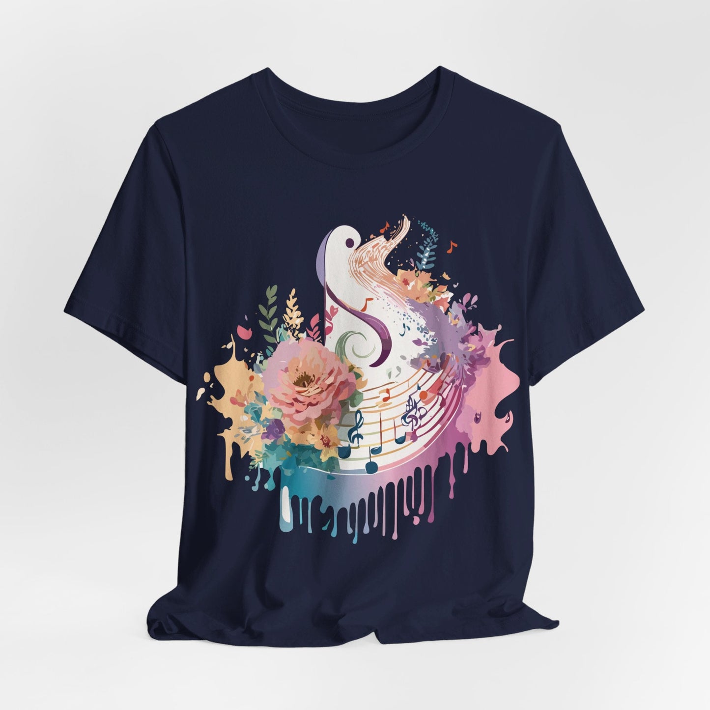 Adelpha Graphic Tee Unisex Short Sleeve Vintage Inspired Artwork Music Theme T Shirt