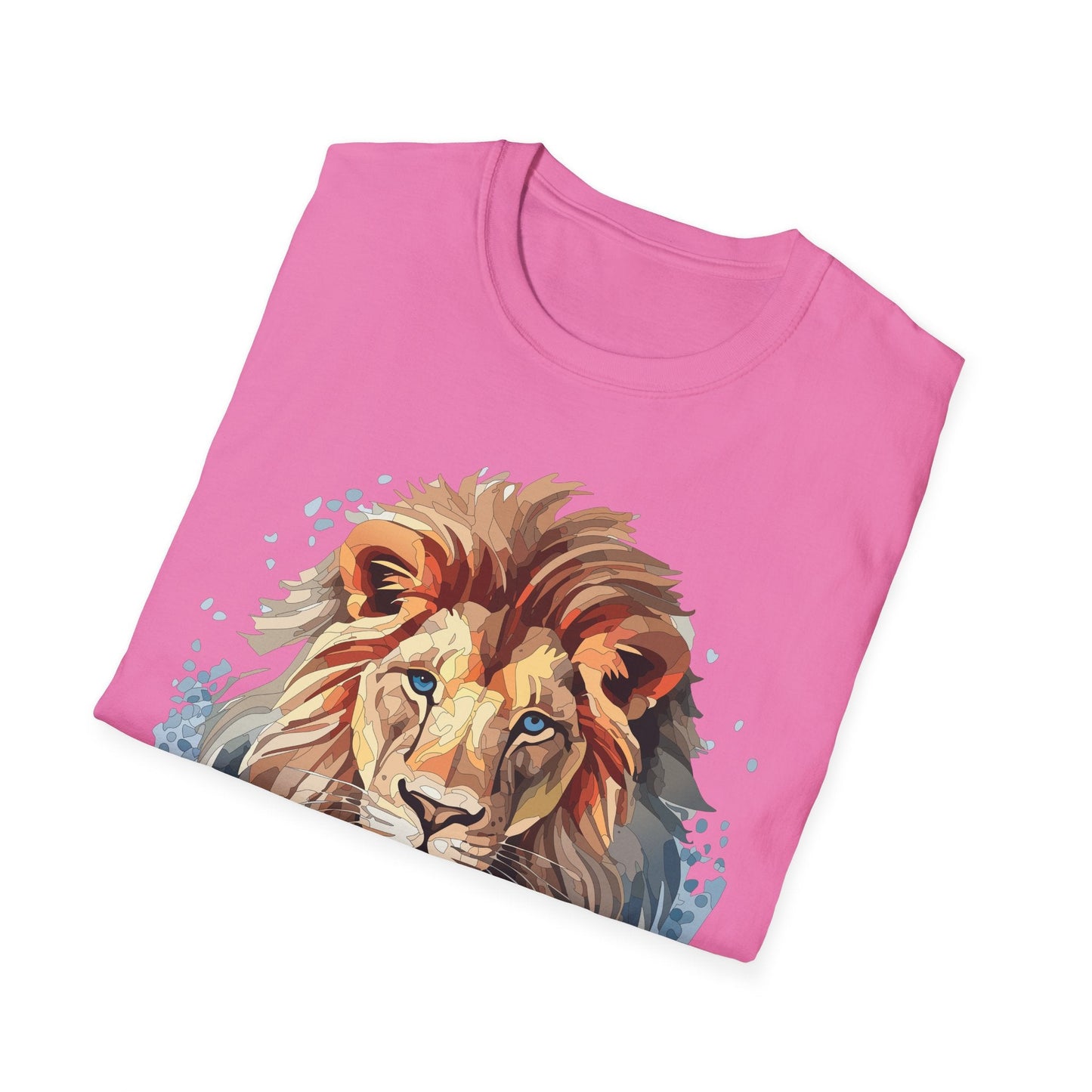 Unisex Lion Shirt Floral Lion Tee Gildan Softstyle 64000 Tee