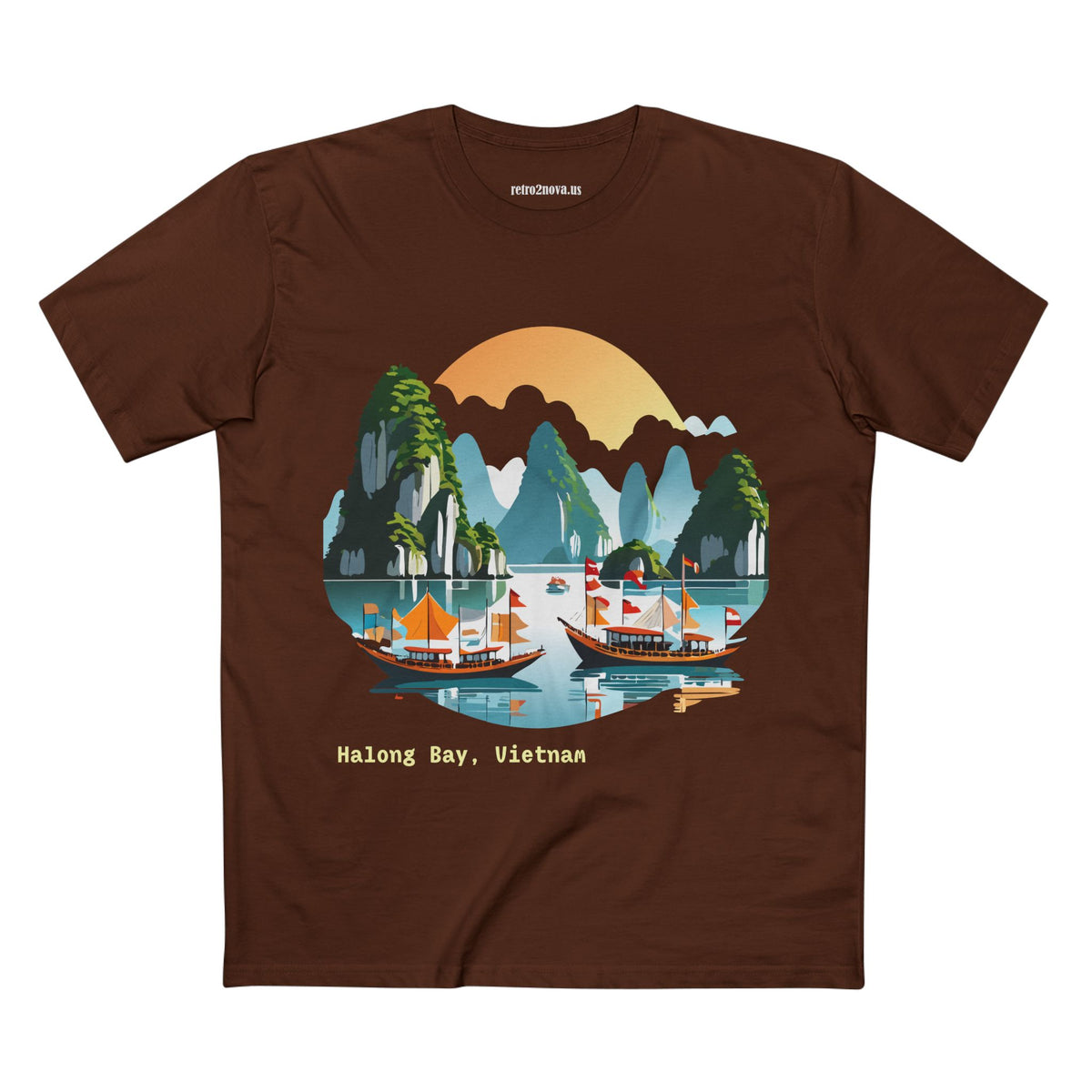 Halong Bay Vietnam landscape tee | Travel shirt, Southeast Asia souvenir
