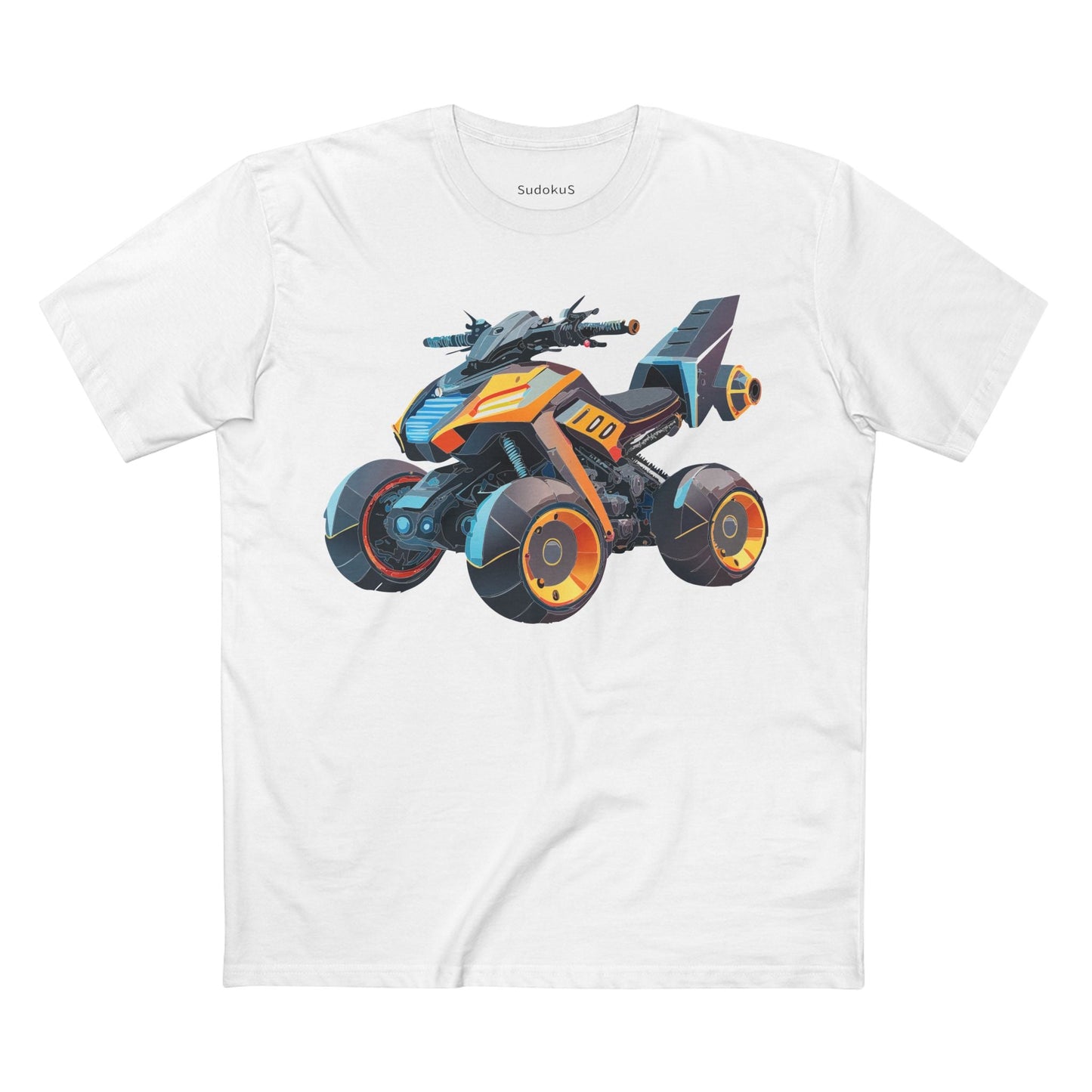 Moto Bike Graphic Unisex 100 Cotton Staple Tee 13
