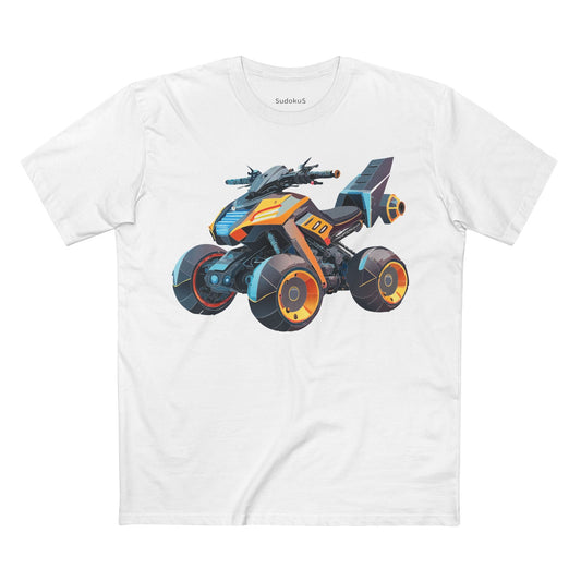 Moto Bike Graphic Unisex 100 Cotton Staple Tee 13