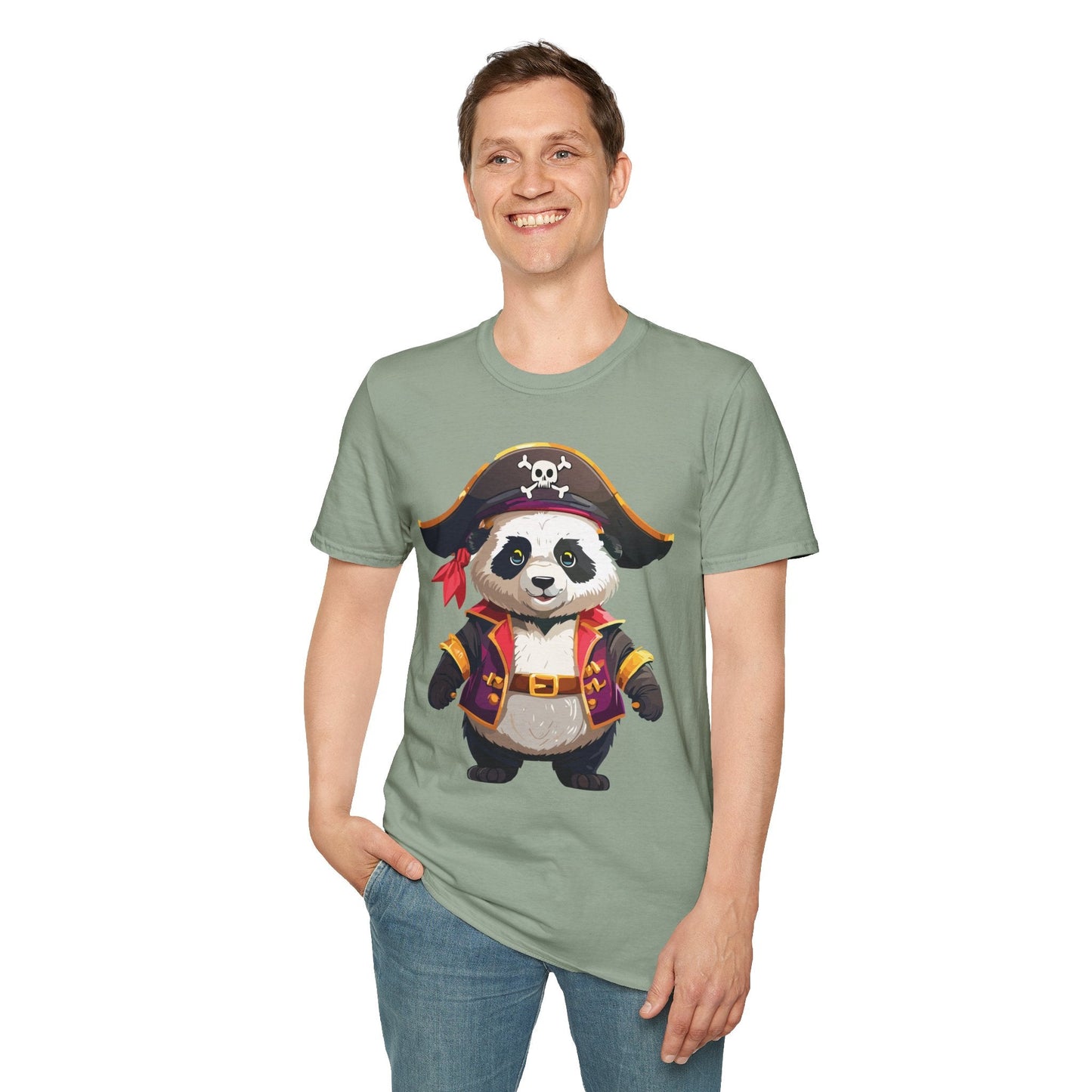 Panda Shirt Unisex Panda Tee Softstyle 64000 Gildan 100 Percent Cotton Animal Tee
