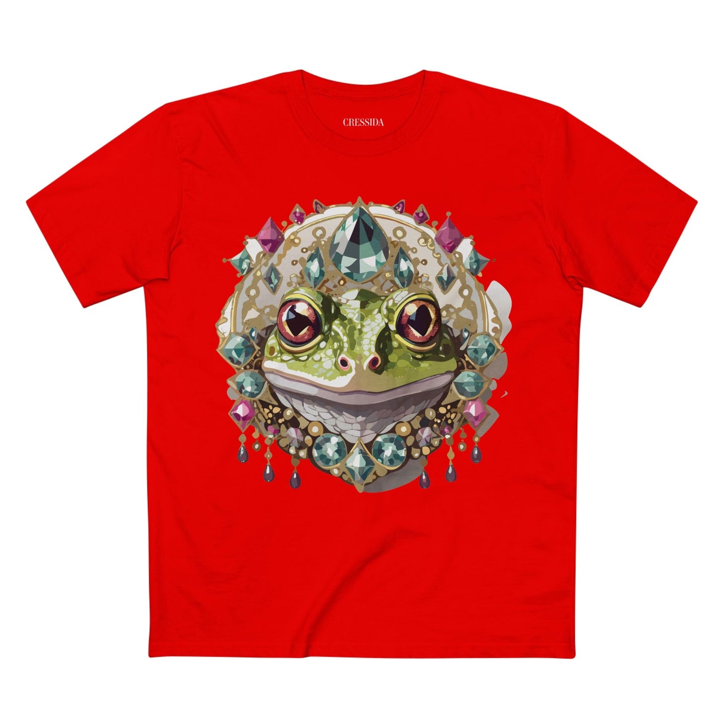 Frog Graphic Unisex 100 Cotton Tee With Unique Animal Golden Medallion Art Design 25