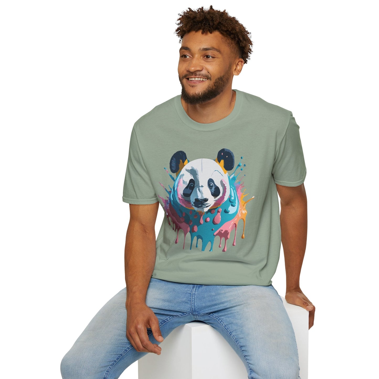 Panda Shirt Unisex T Shirt Gildan Softstyle 64000 Panda Graphic Animal Tee 100 Percent Cotton