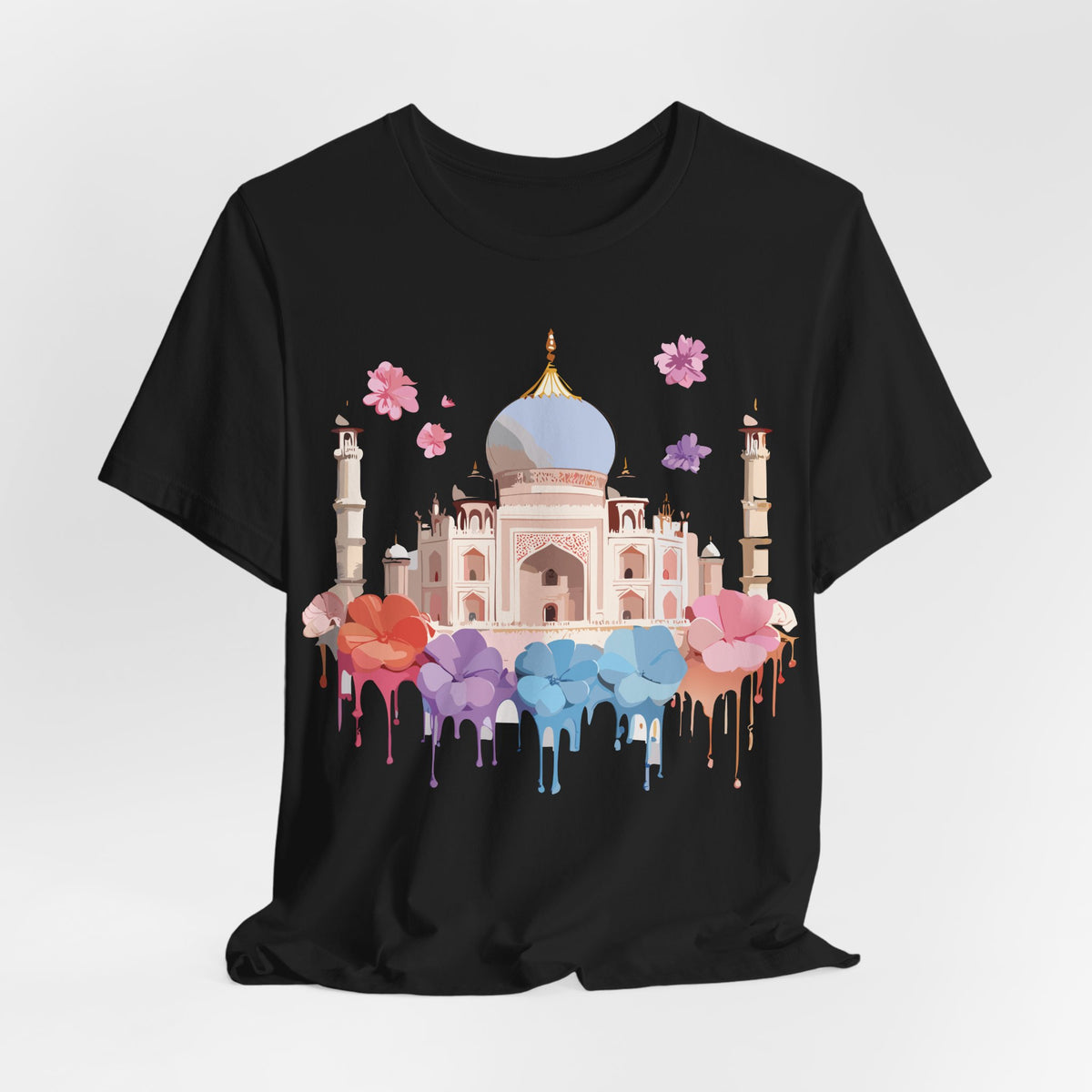 Unisex Cotton Bella+Canvas Tee with Taj Mahal