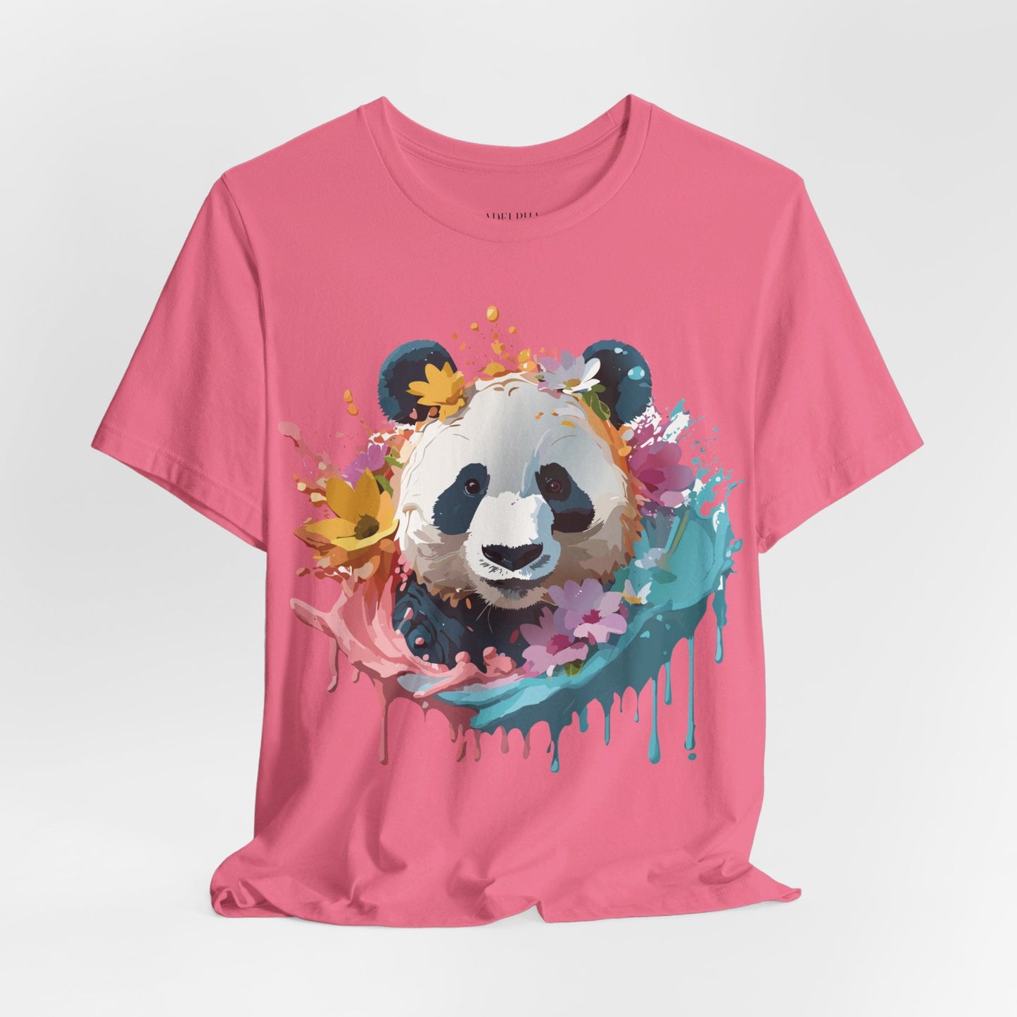 Panda Graphic Unisex 100 Cotton Vintage Art with Animal T-Shirt 4