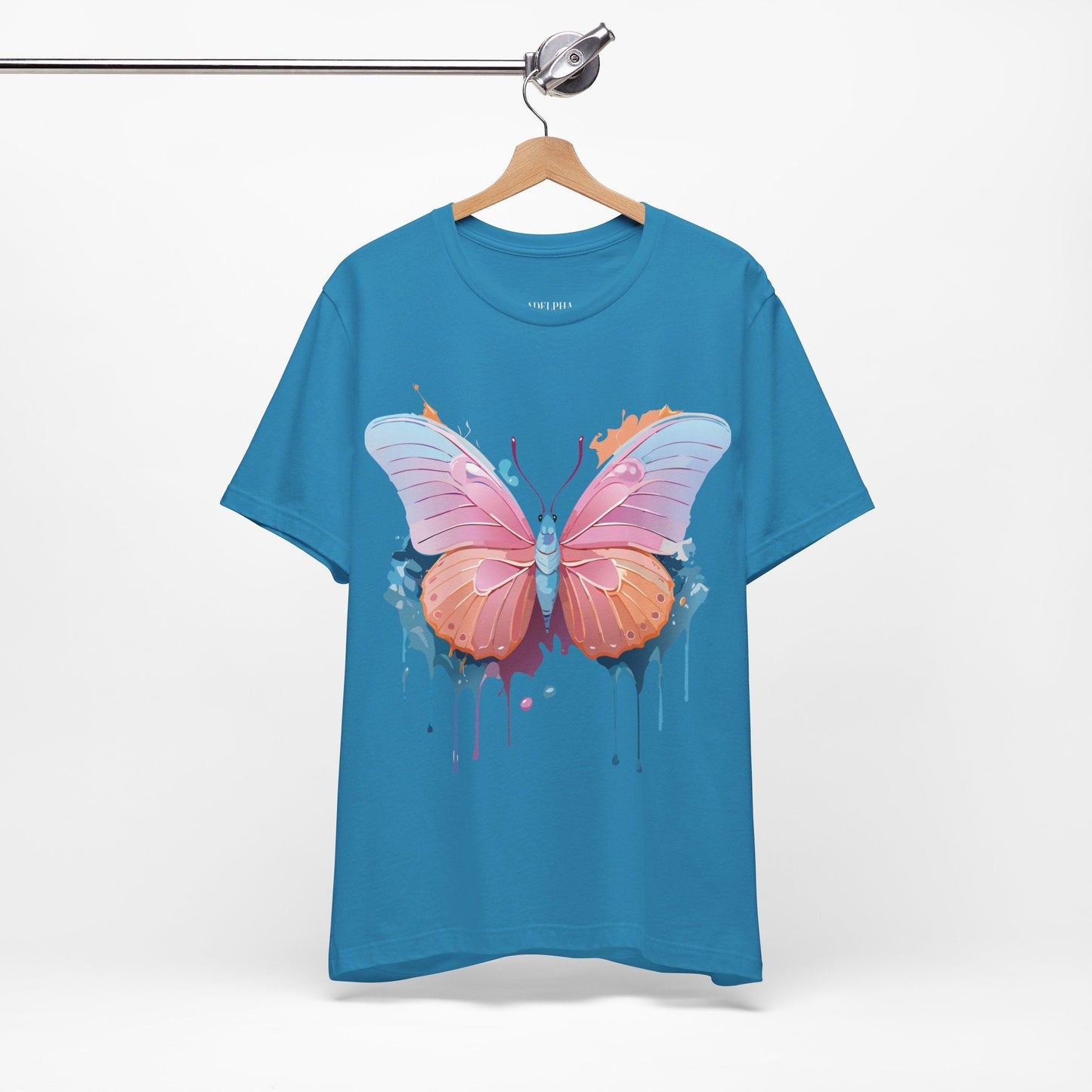 Butterfly Graphic Unisex 100 Cotton Lightweight Vintage Design Jersey Tee 88