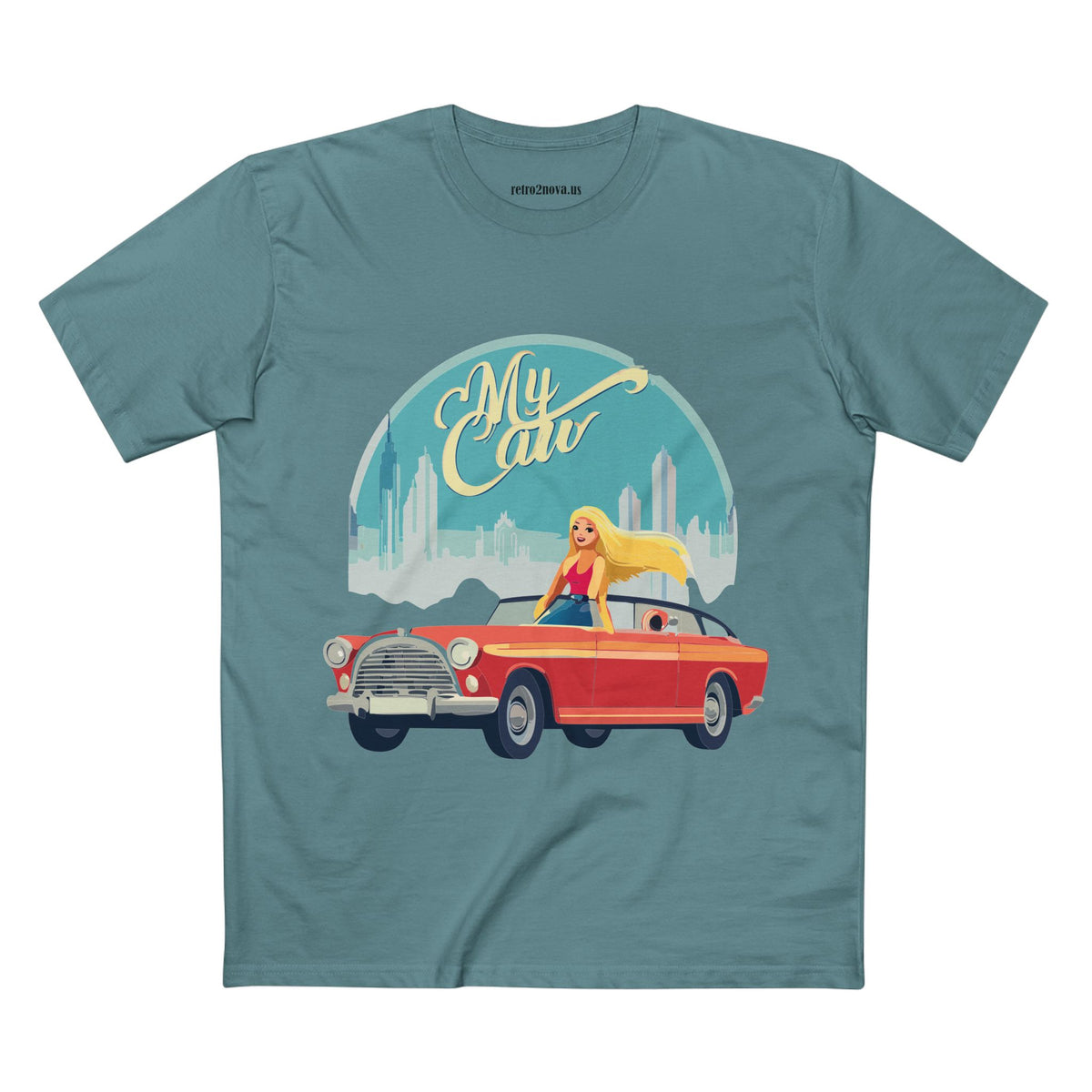 Retro Car Vintage Graphic Tee Staple Unisex 100 Cotton Tee Shirt - RC-13