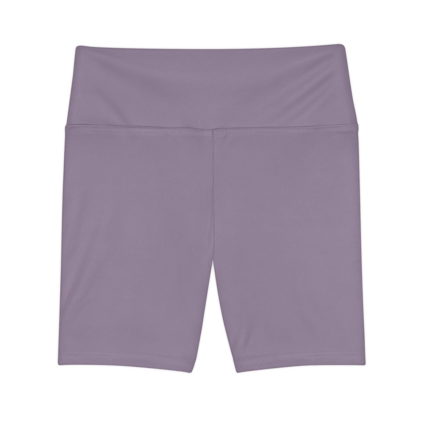 Dusty Purple Lavender High-Waist Women's Workout Shorts — Comfortable AOP Bike Shorts for Yoga & Gym