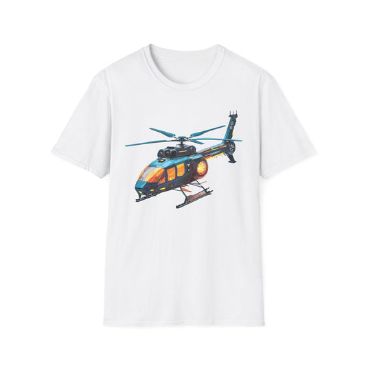 Chopper Helicopter Shirt Unisex Gildan Softstyle 64000 Cotton Tee Short Sleeve Graphic Tee