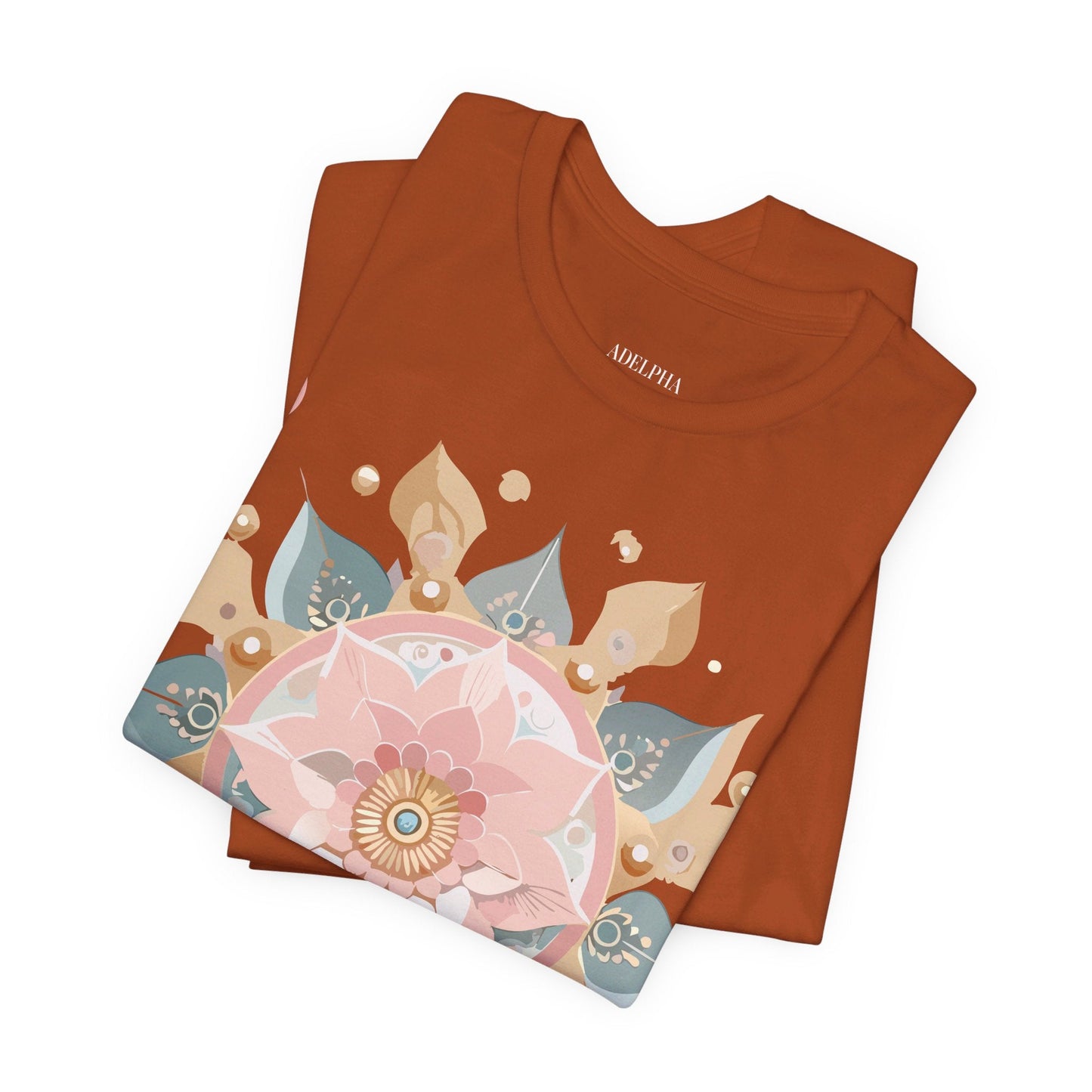 Mandala Graphic Unisex 100 Cotton Vintage Floral Artwork Tee 12