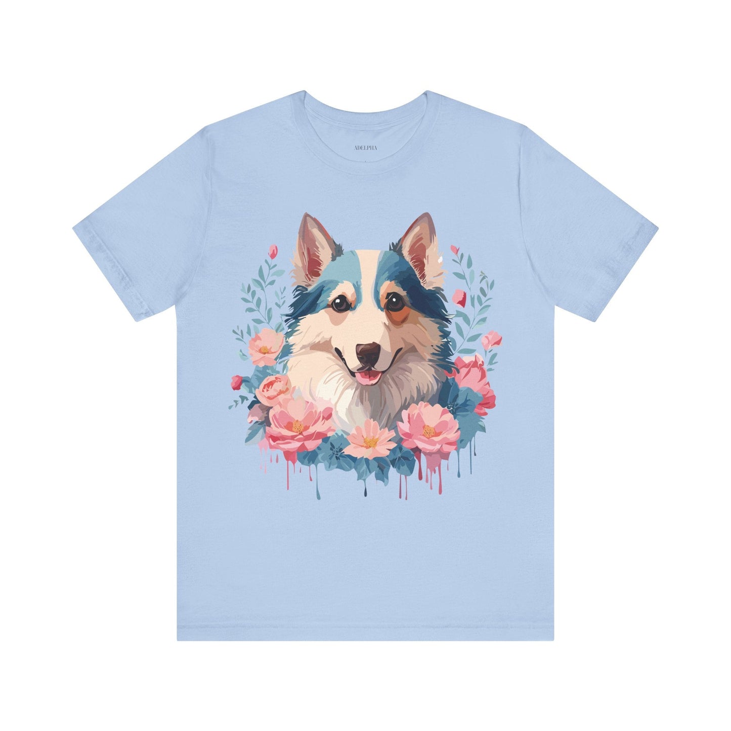 Unisex Graphic Dog Shirt Vintage Inspired Tee Art Design By Adelpha Premium Short Sleeve