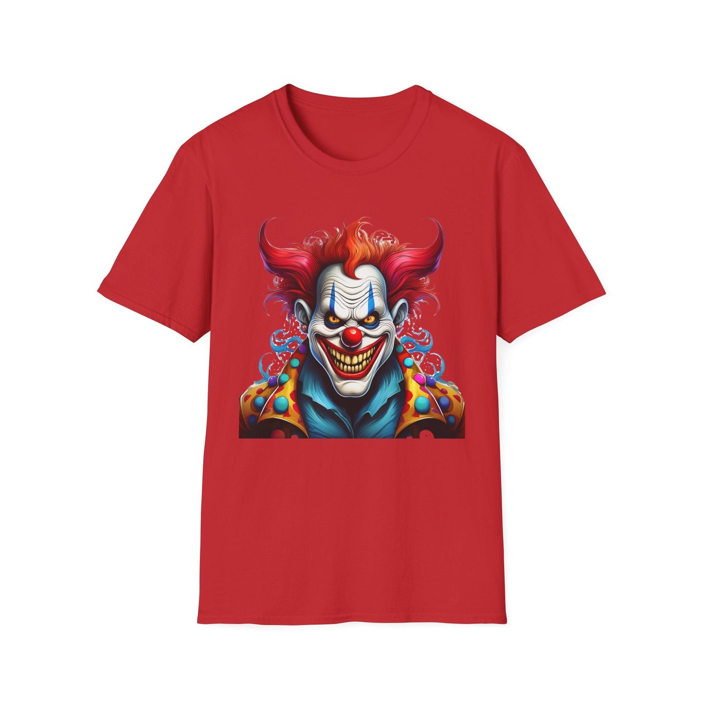 Clown Shirt Unisex Tee Circus Shirt Funny Man Shirt Scary Man Tee 100 Percent Cotton Gildan 64000