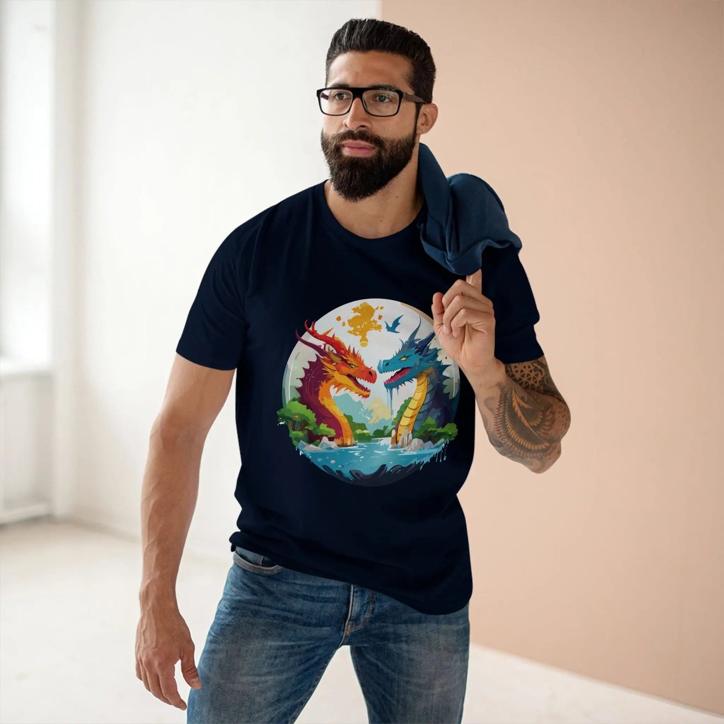 Dragon Graphic Unisex 100 Cotton Staple Tee 23